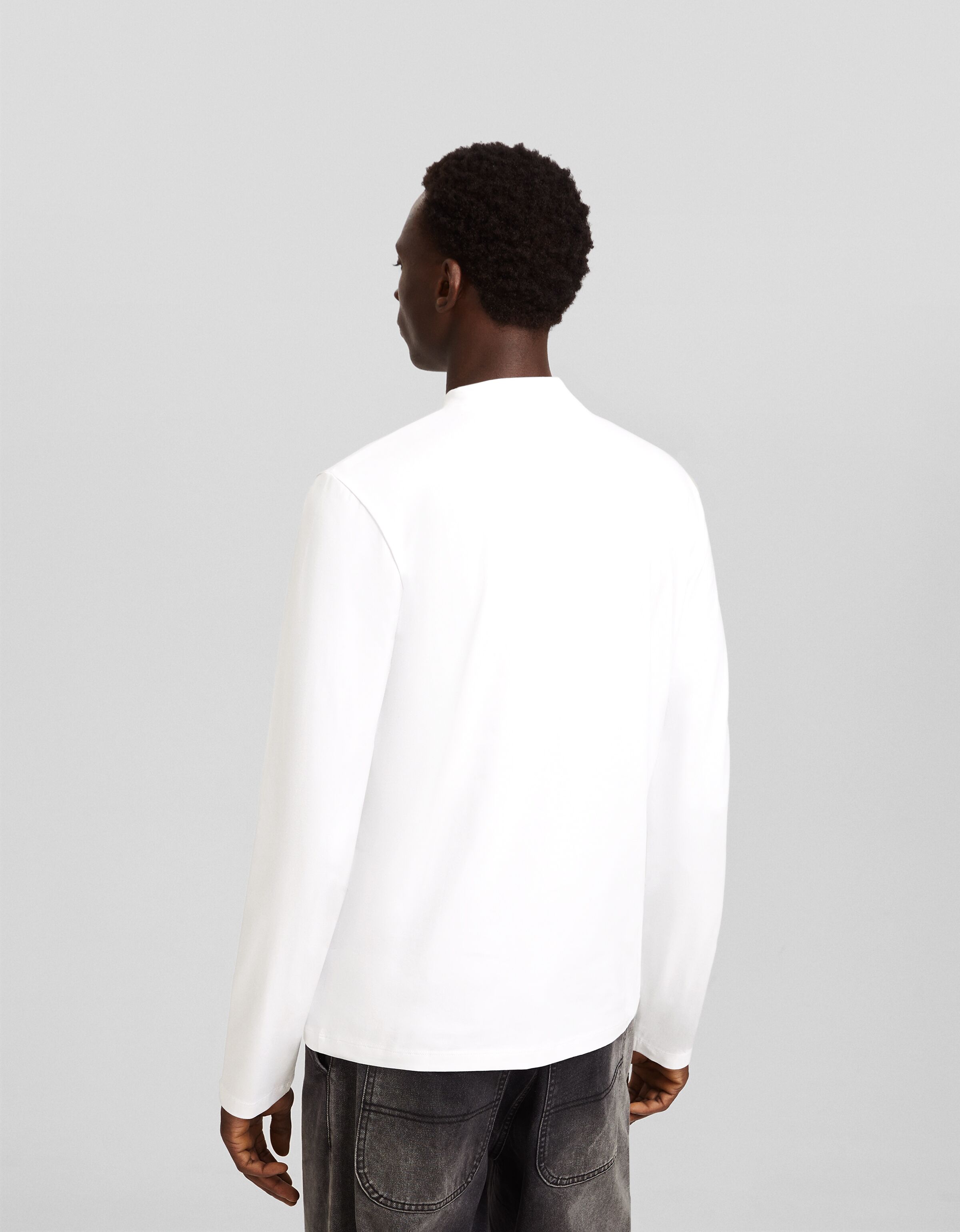 Camiseta manga larga cuello subido