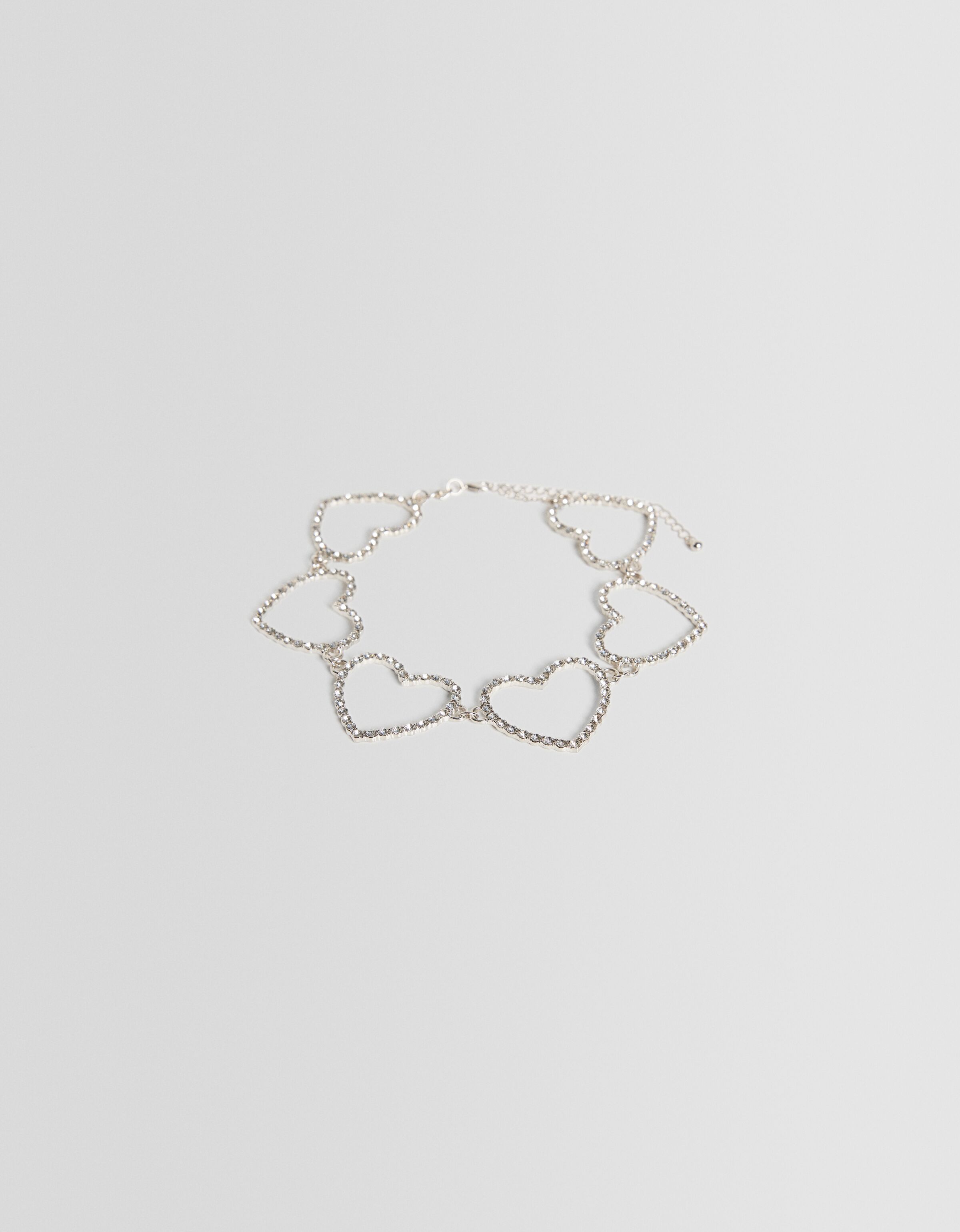 Collar choker corazones