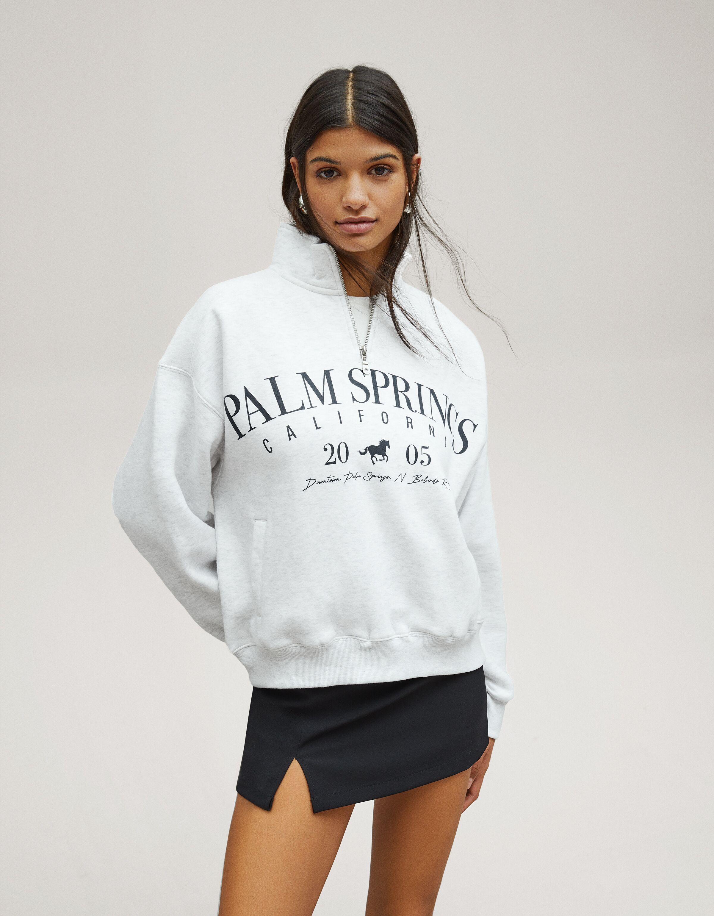 Sudadera cremallera print