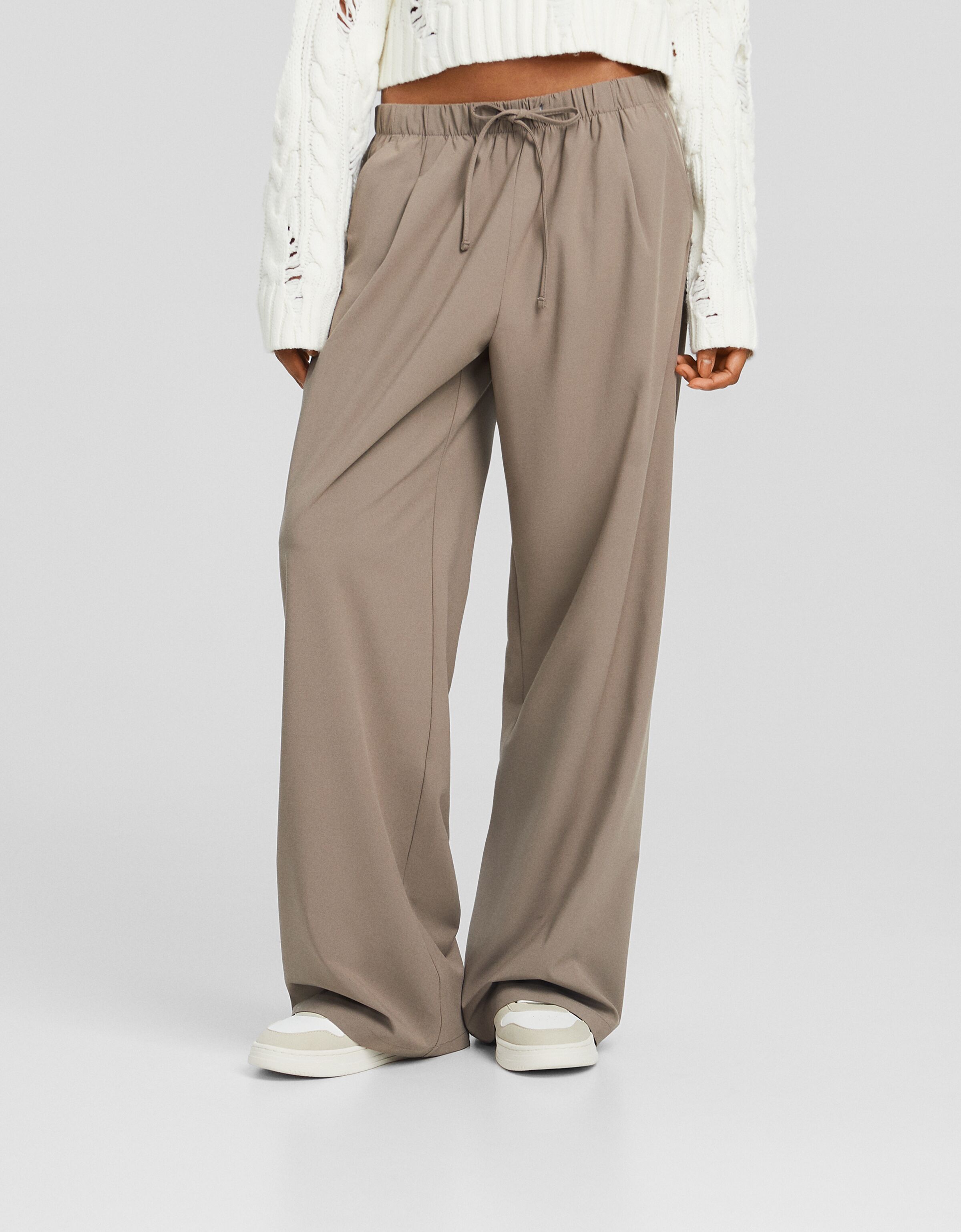Pantalón wide leg tailoring cordón