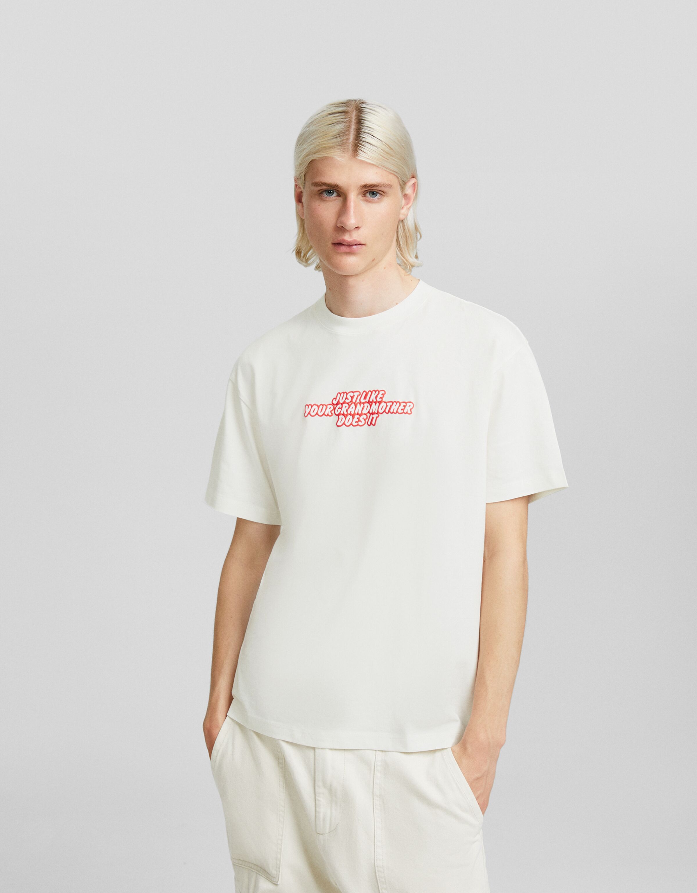 Camiseta manga corta boxy fit print