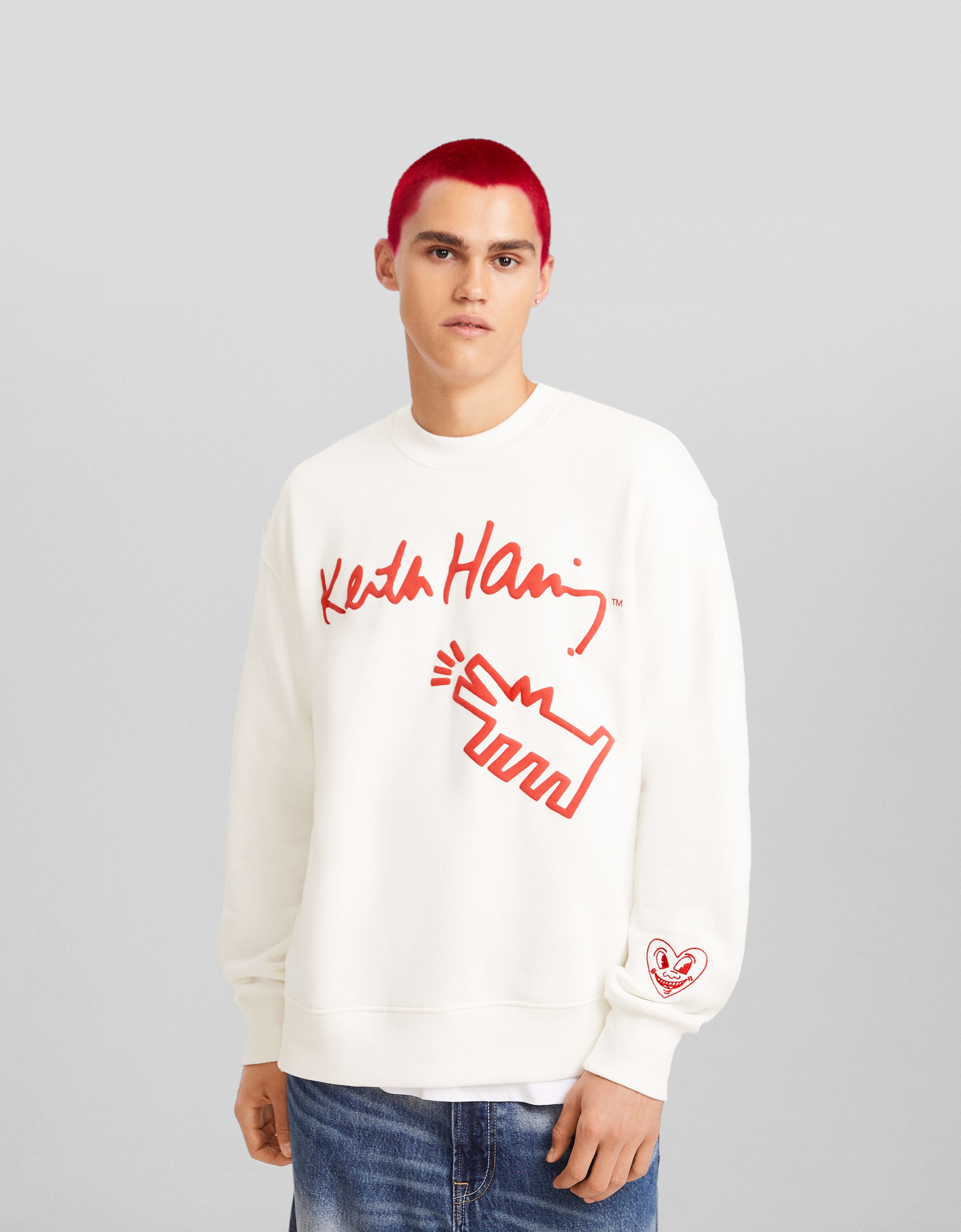 Sudadera Keith Haring cuello redondo print