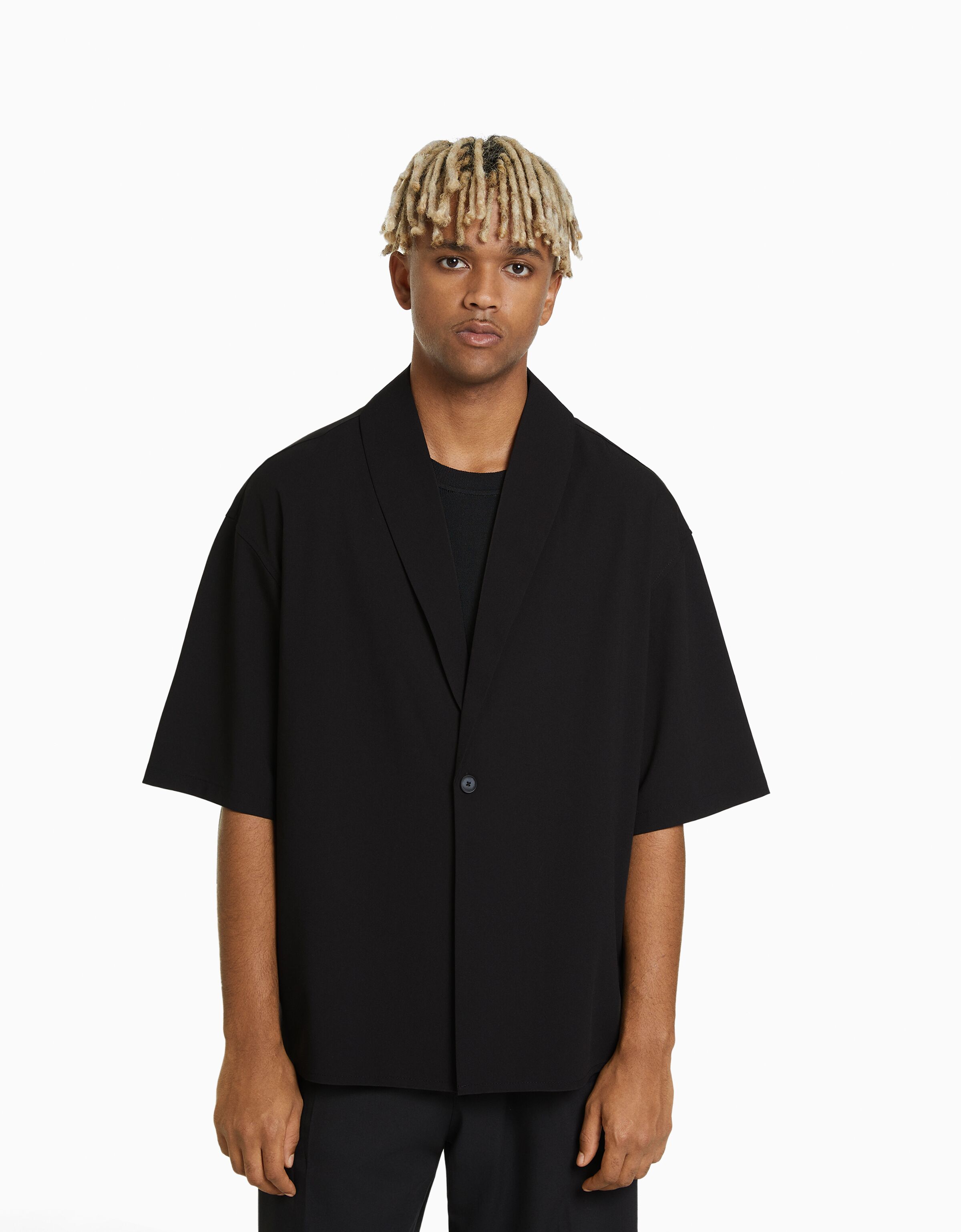 Camisa manga corta solapas