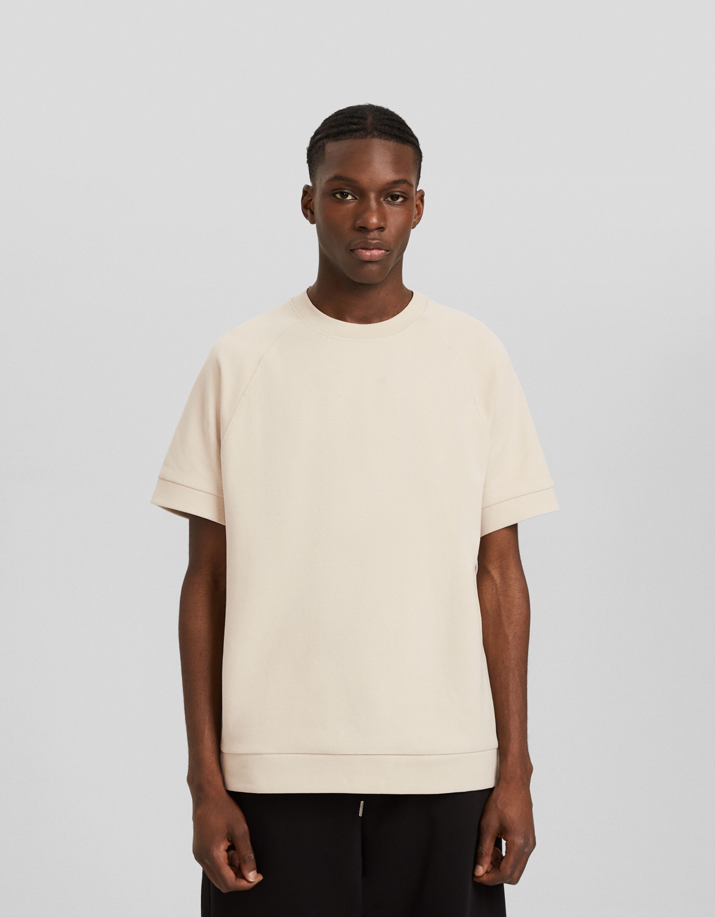 Camiseta manga corta boxy fit interlock