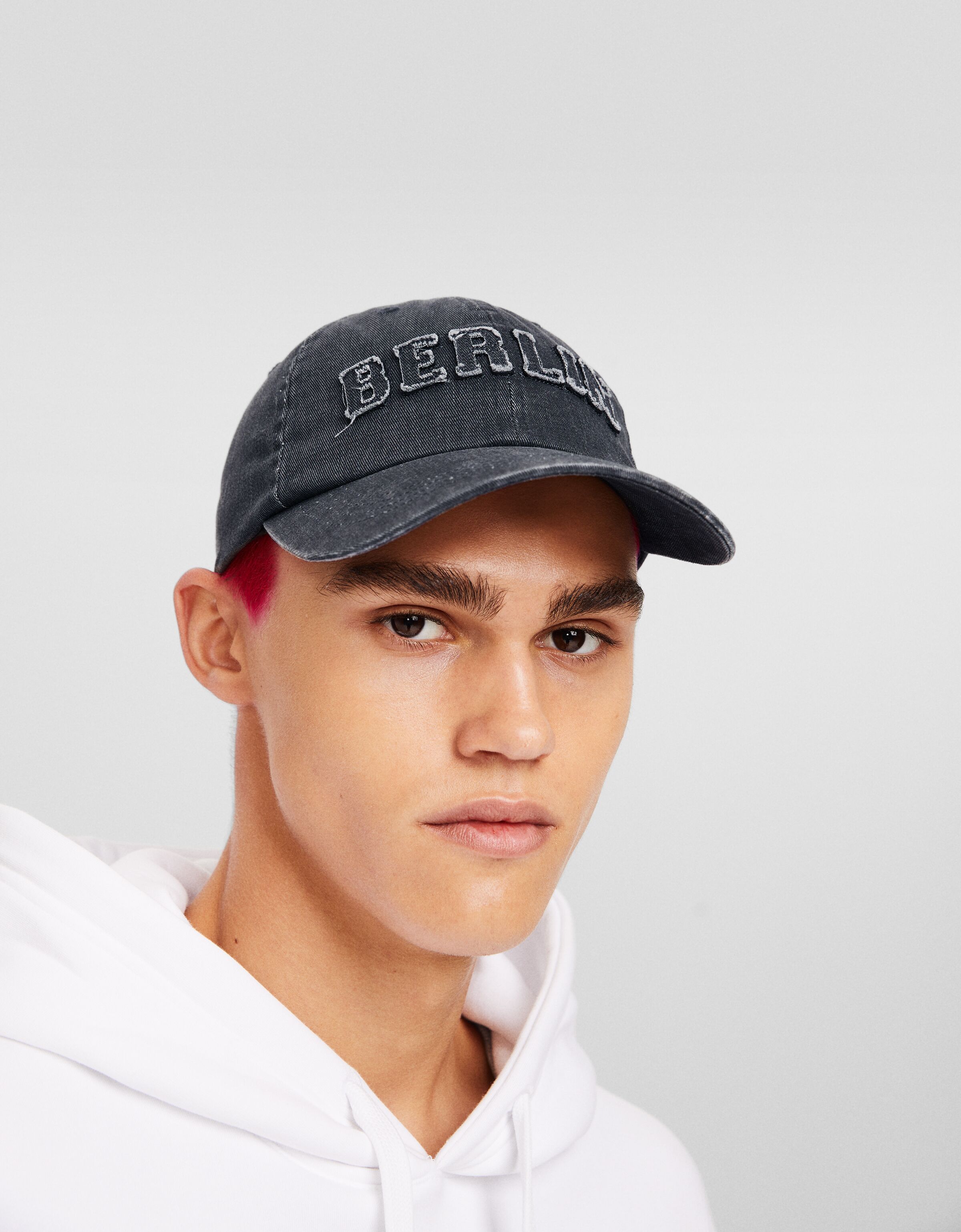 Gorra efecto lavado parche