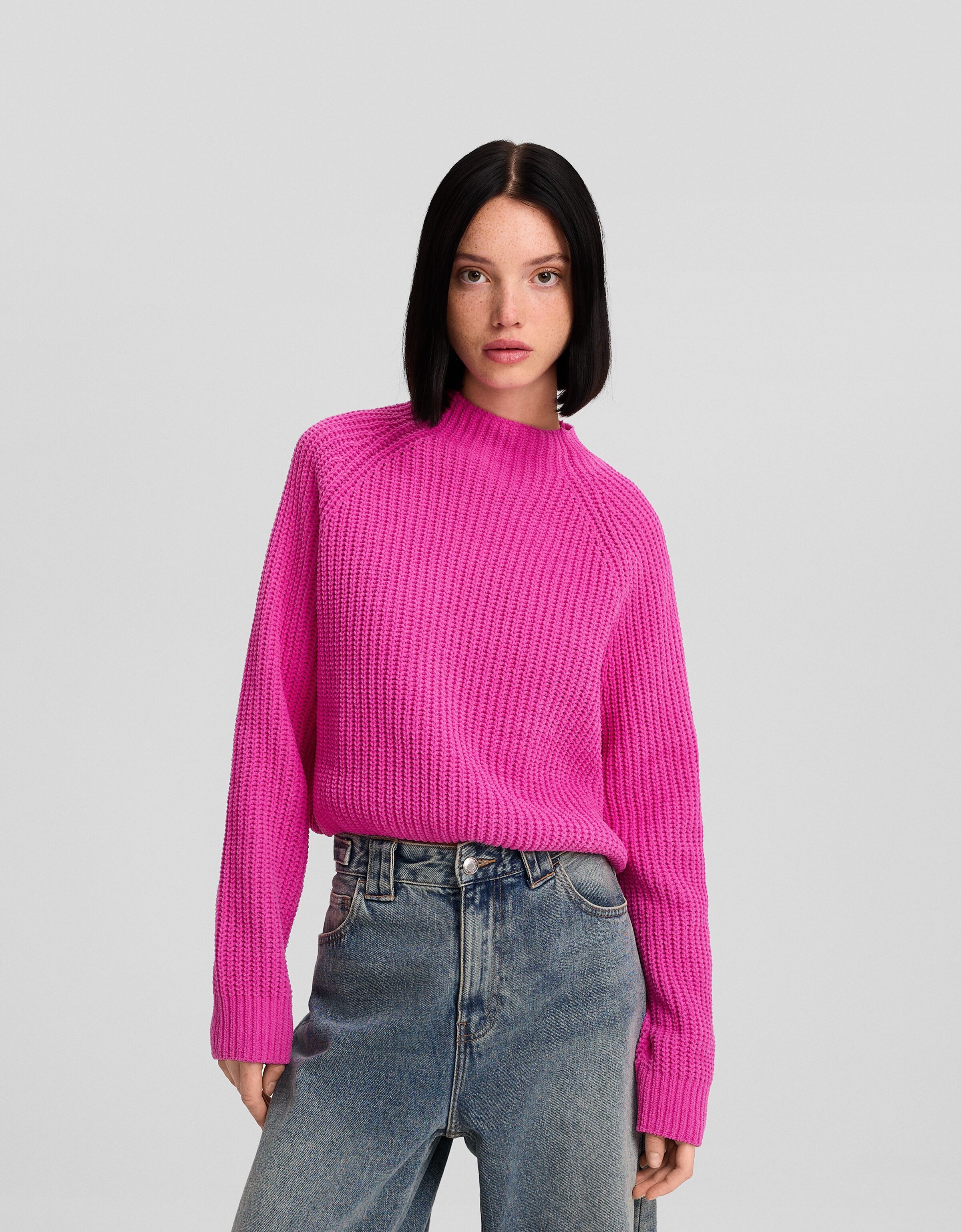 Jersey cuello subido chenilla