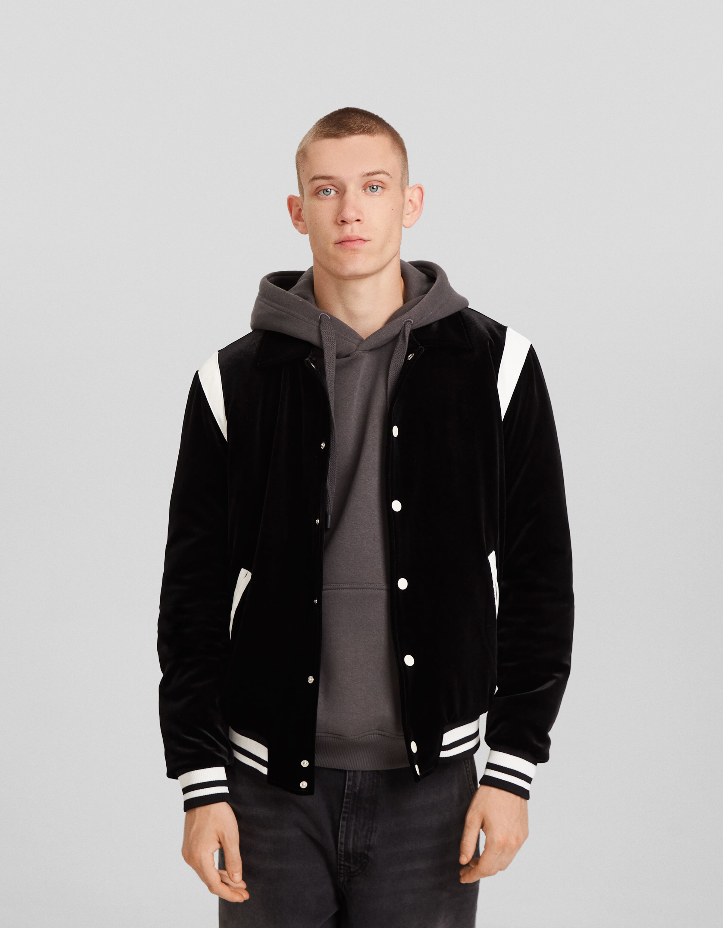 Cazadora contraste terciopelo