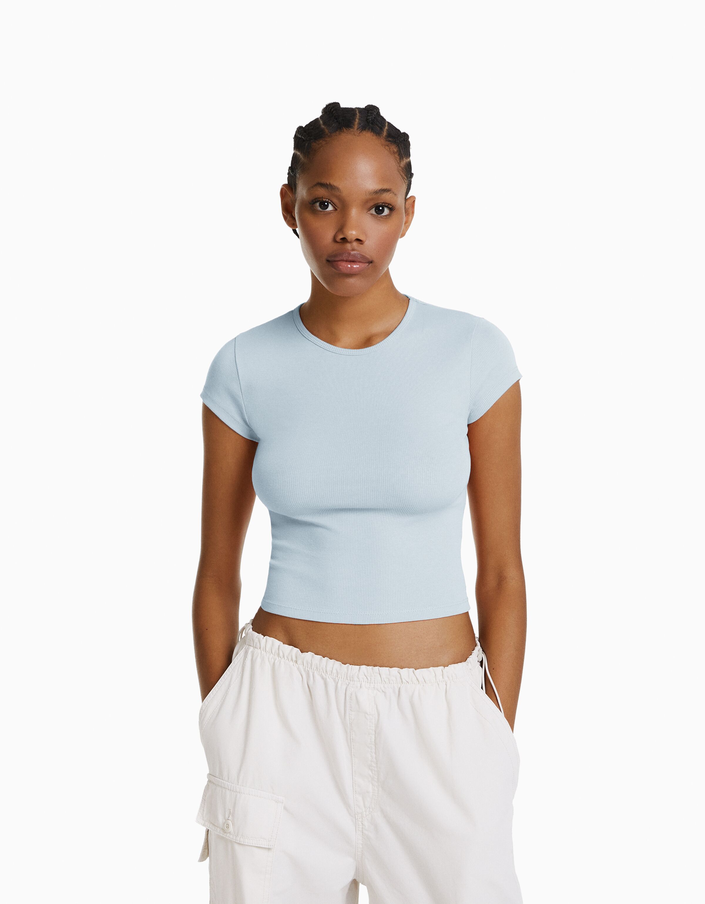 Camiseta manga corta rib