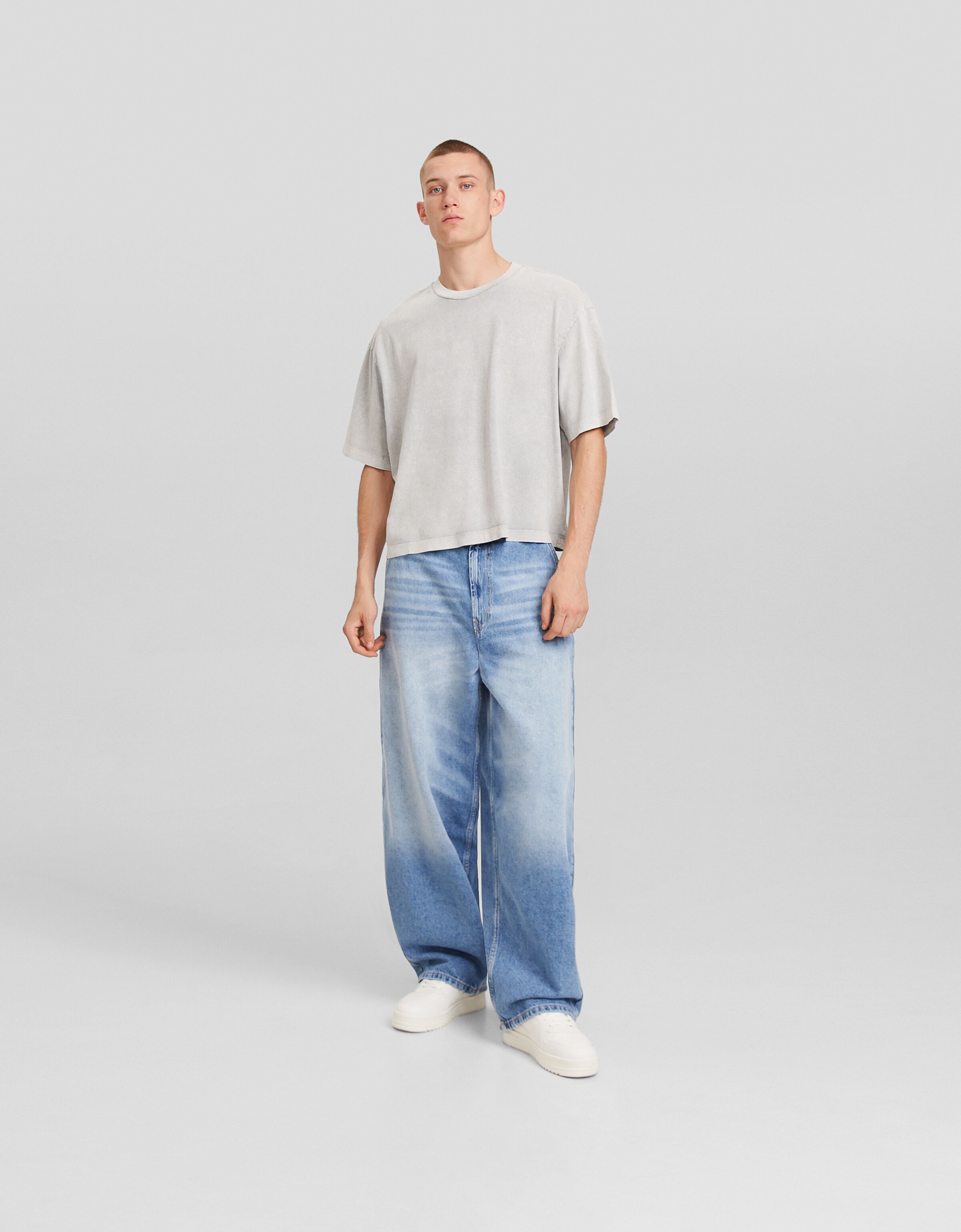 Jeans skater fit efecto lavado