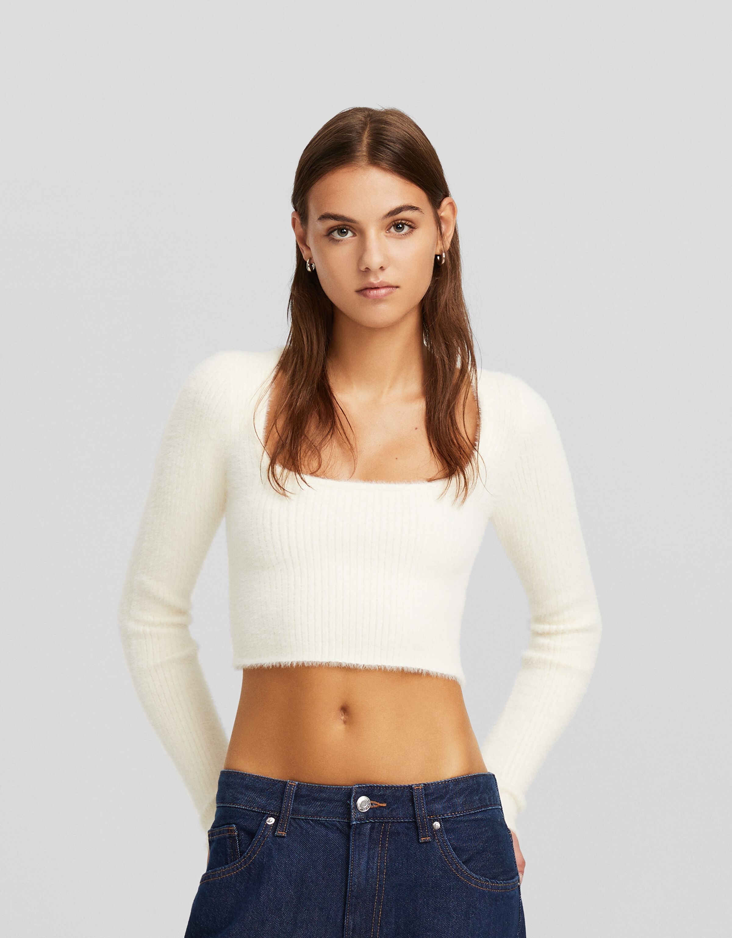 Jersey escote cuadrado