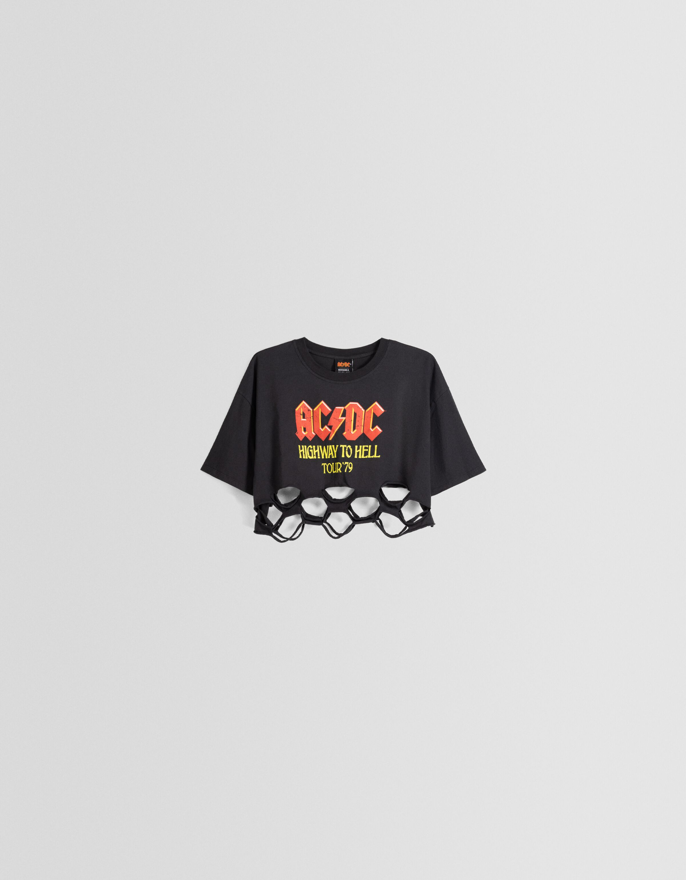 Camiseta AC/DC manga corta rotos print