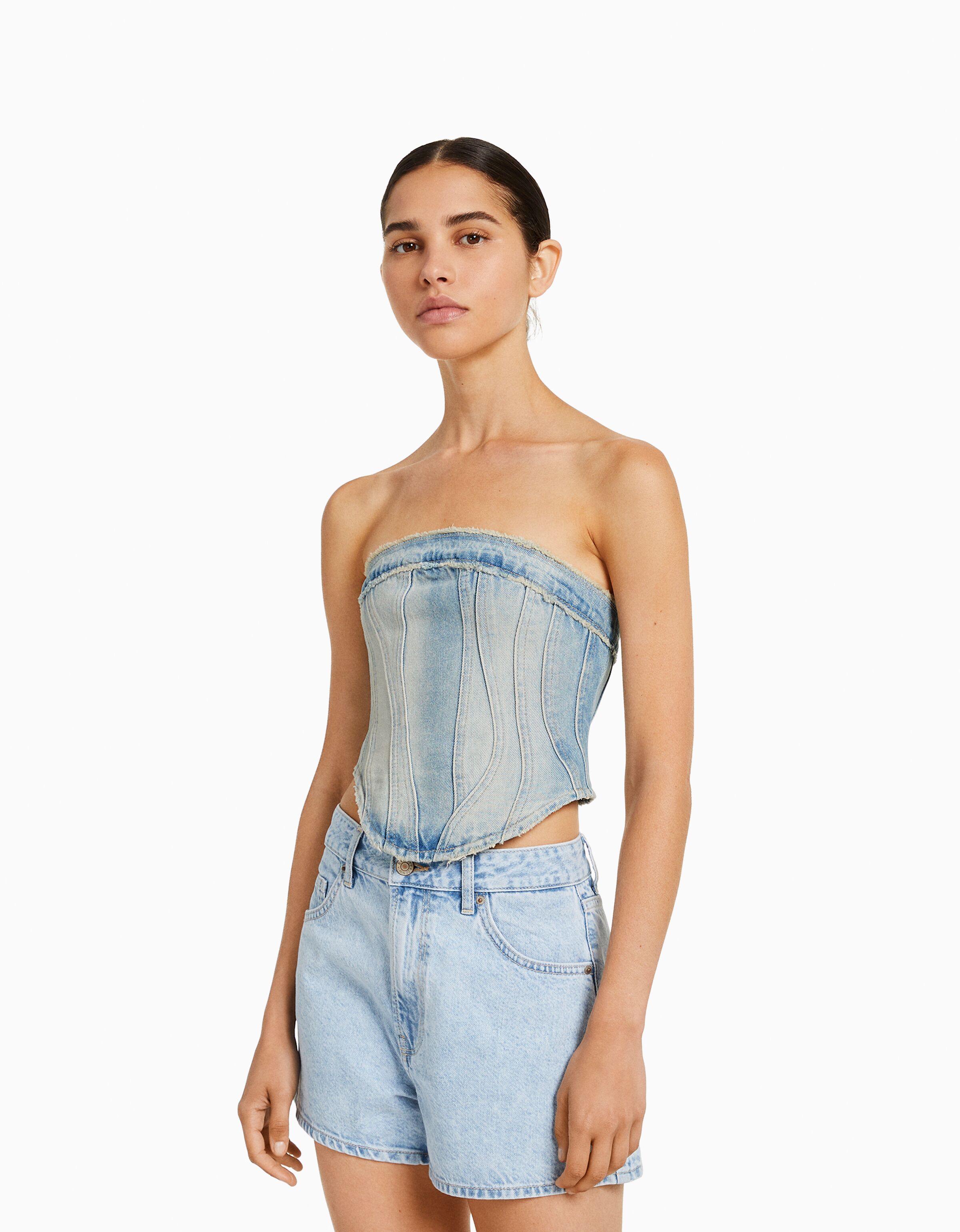 Top corsé denim