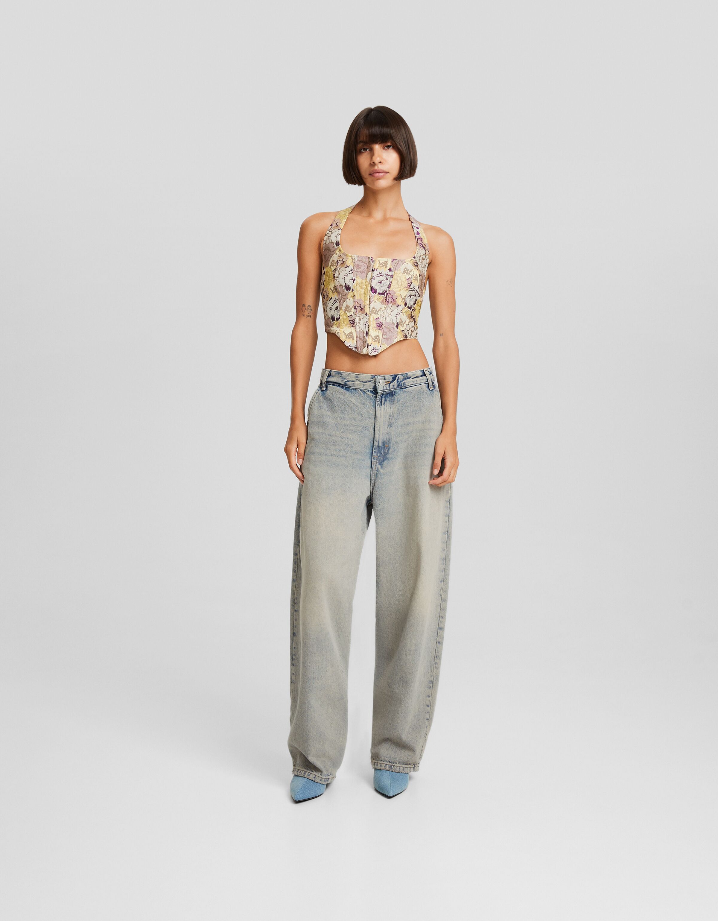 Jeans skater fit efecto lavado