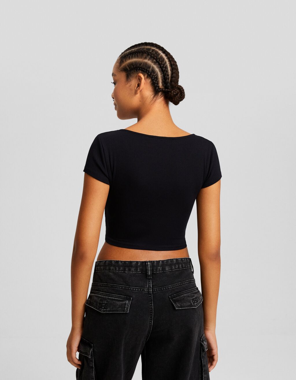 Camiseta manga corta bailarina rib