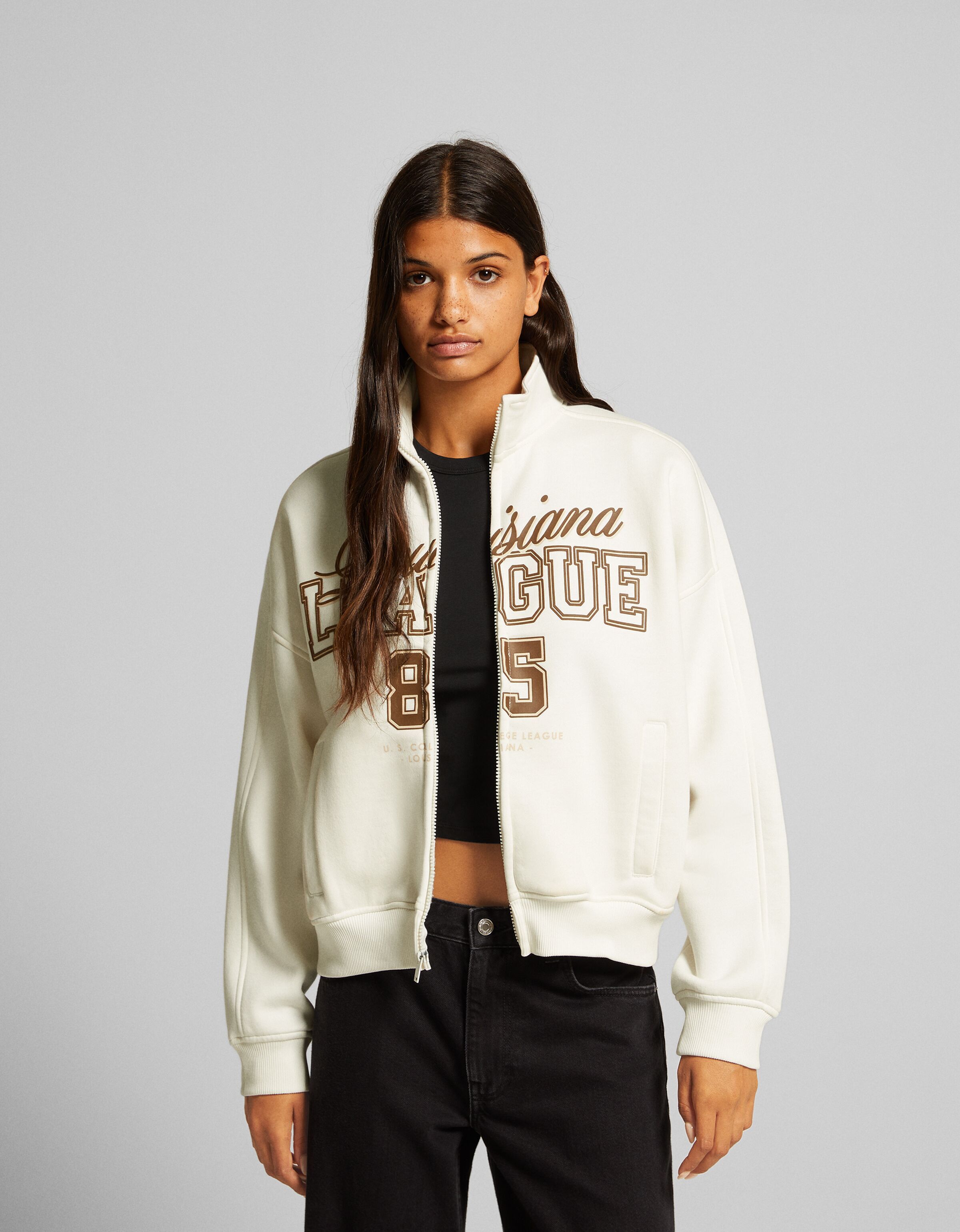 Sudadera cremallera print