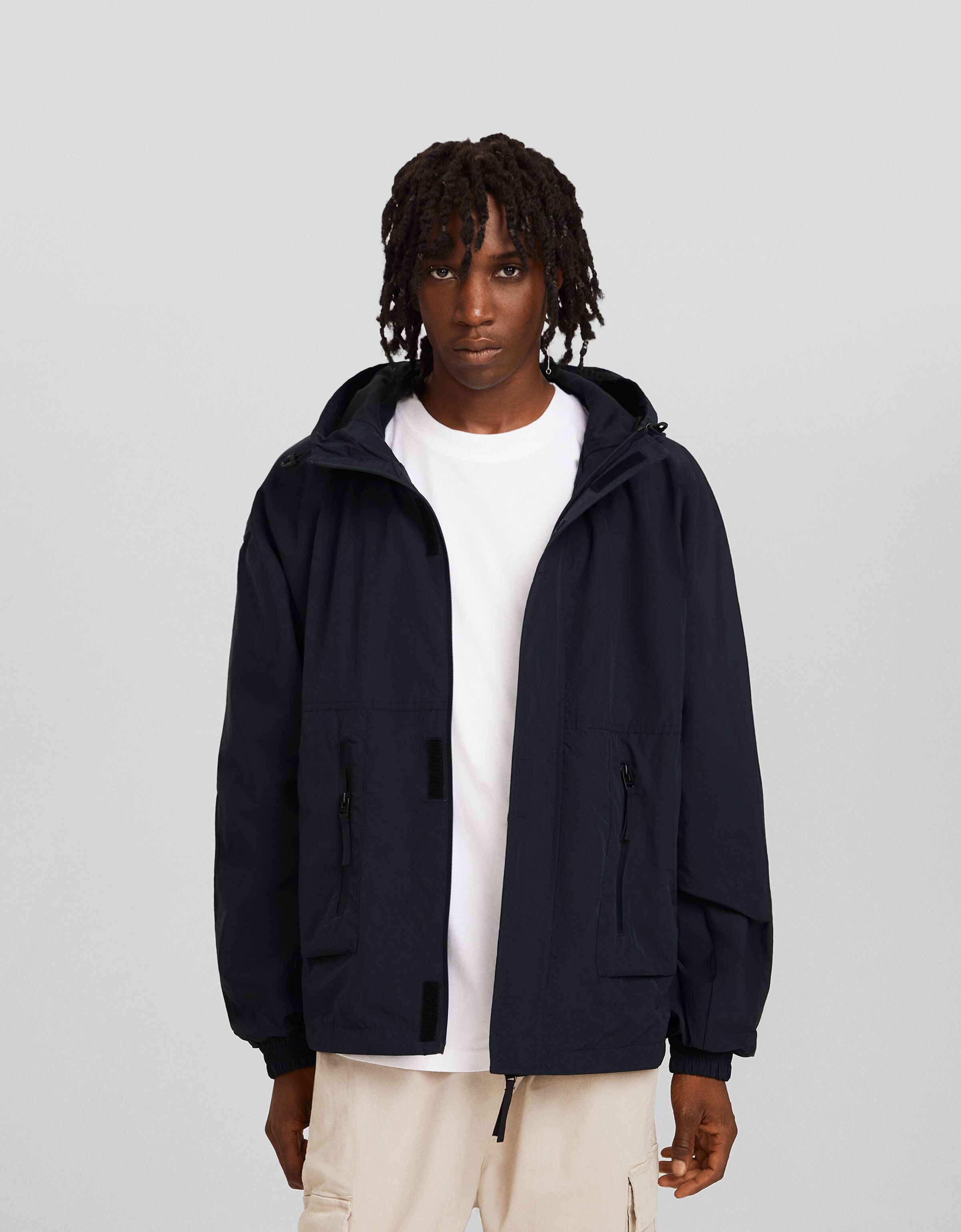 Cazadora ligera utility con nylon