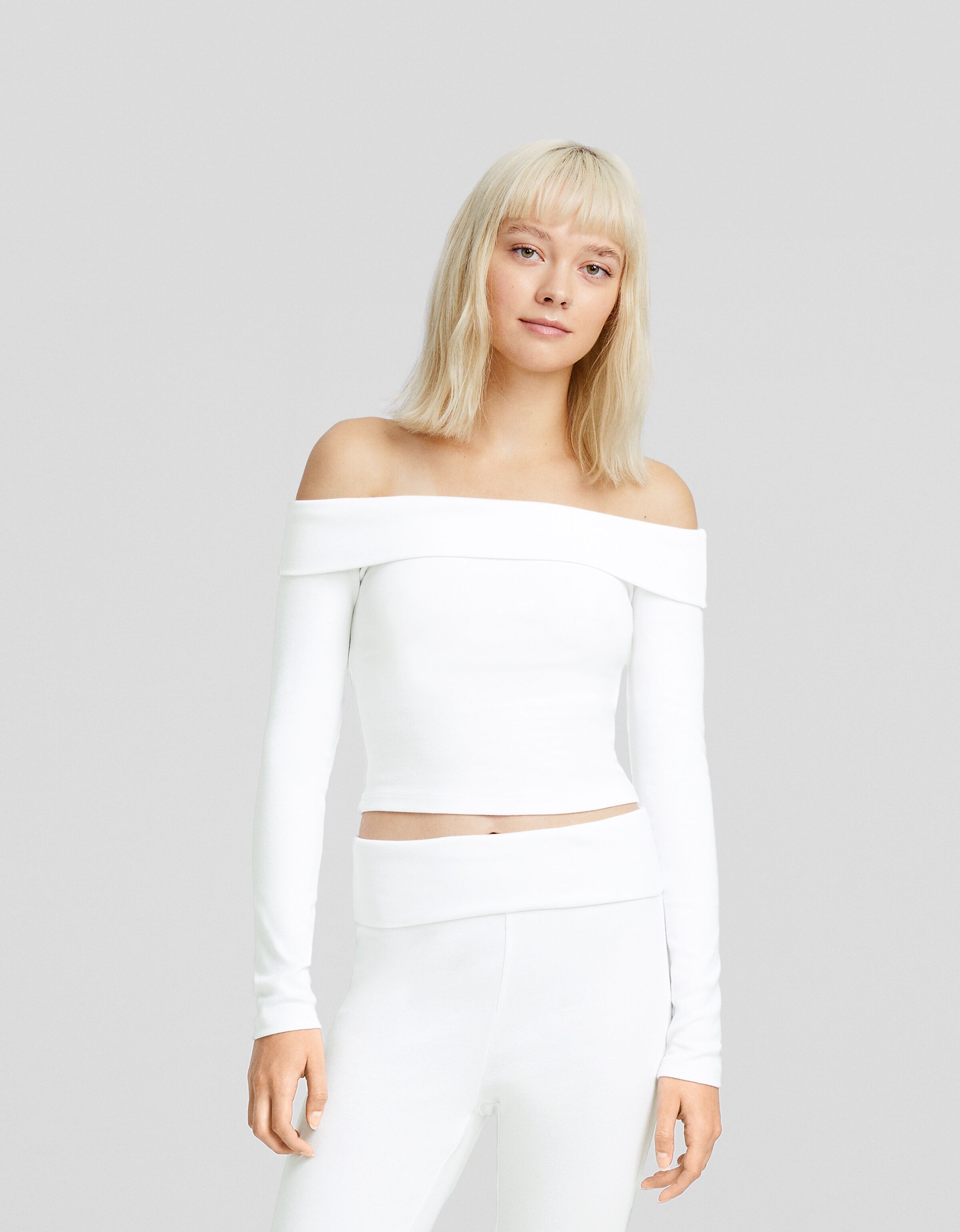 Camiseta manga larga bardot