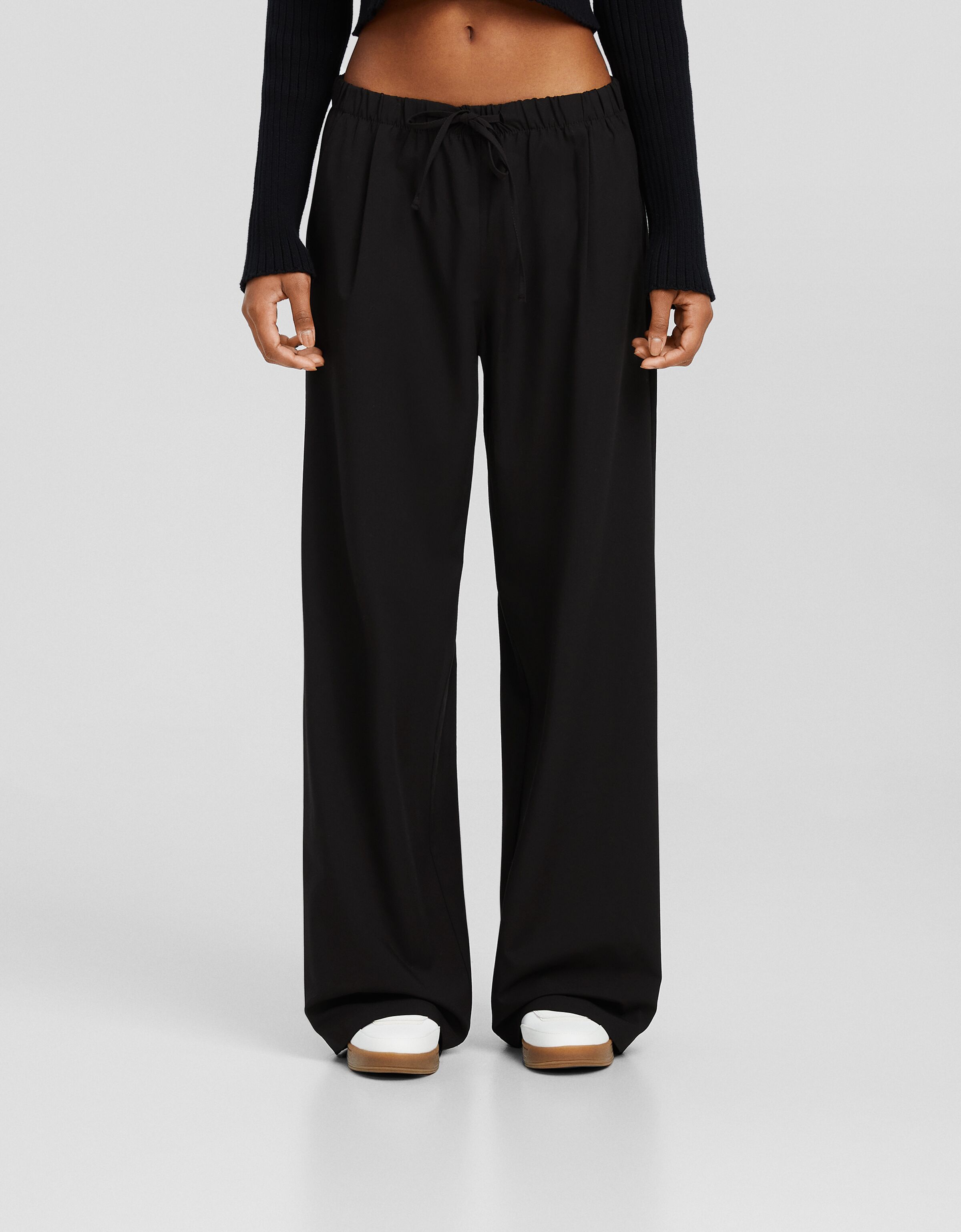 Pantalón wide leg tailoring cordón