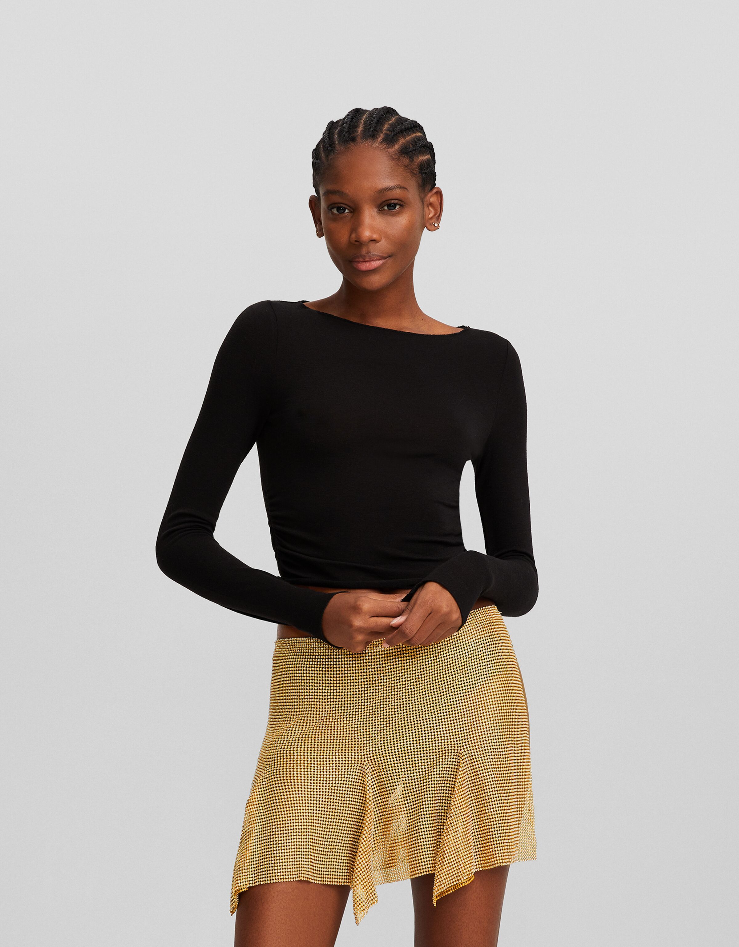 Falda mini malla metálica