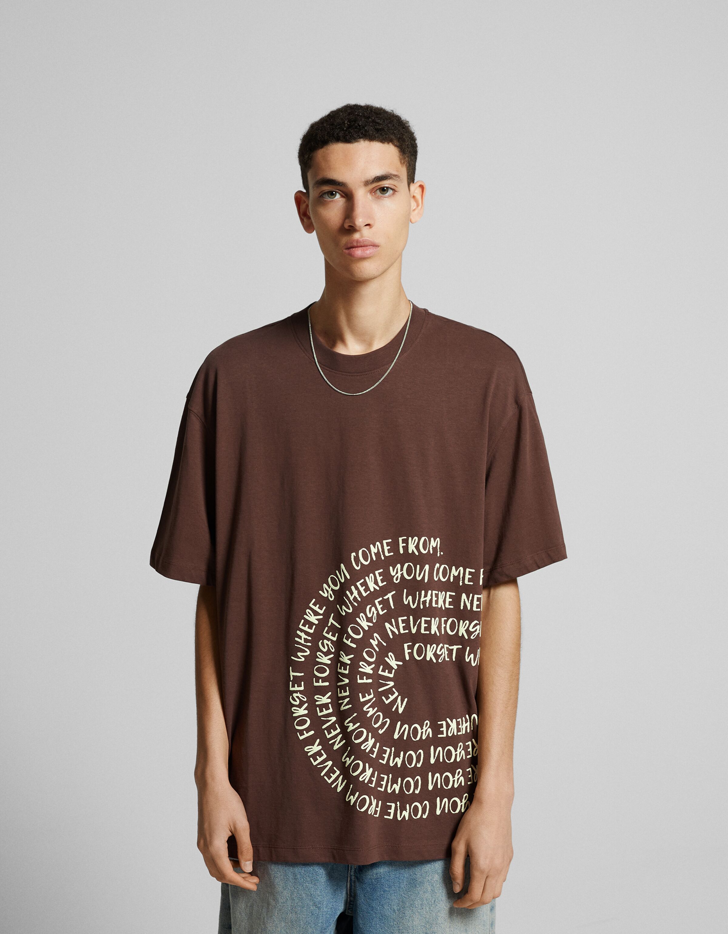 Camiseta manga corta boxy fit print