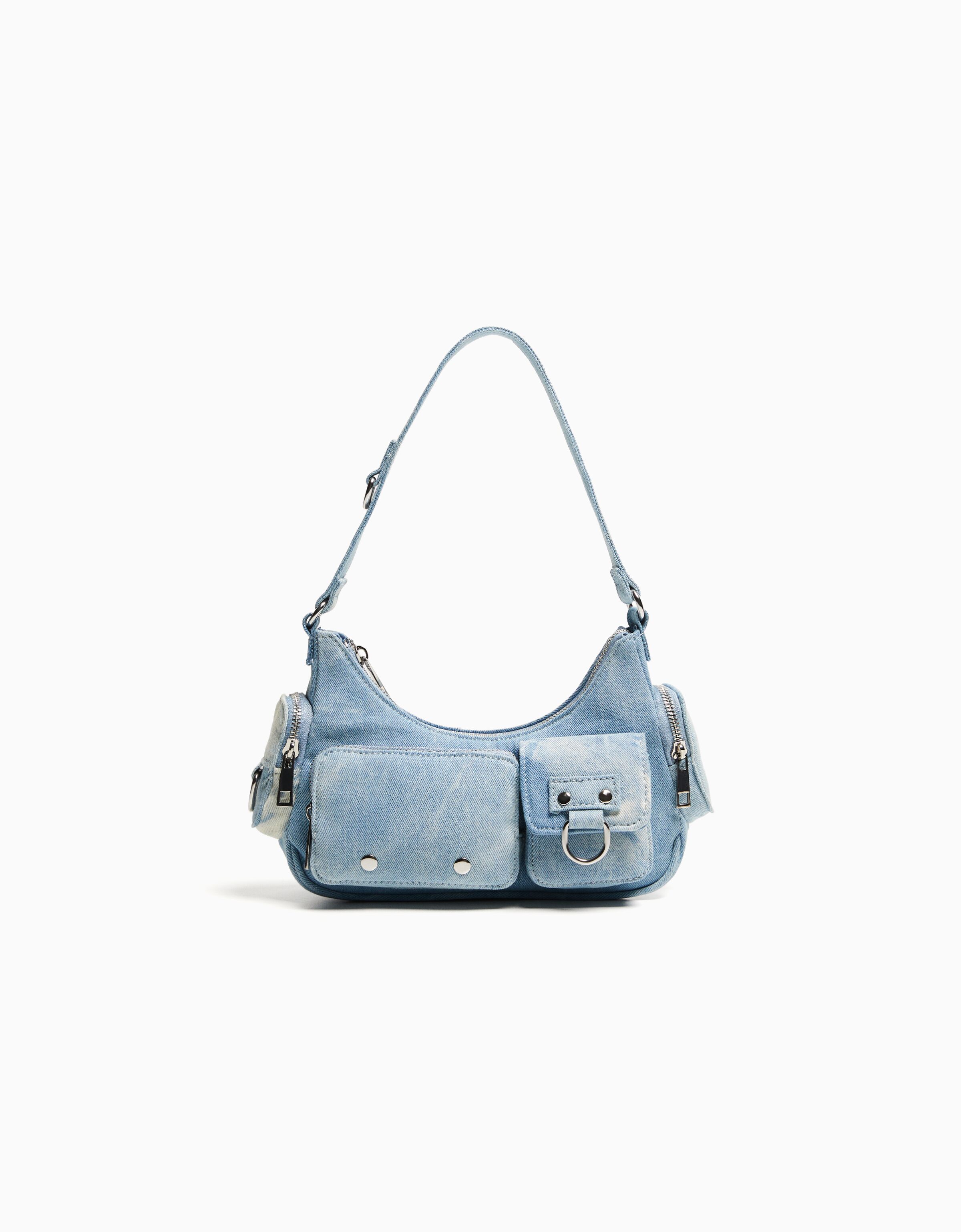 Bolso de hombro denim multipocket
