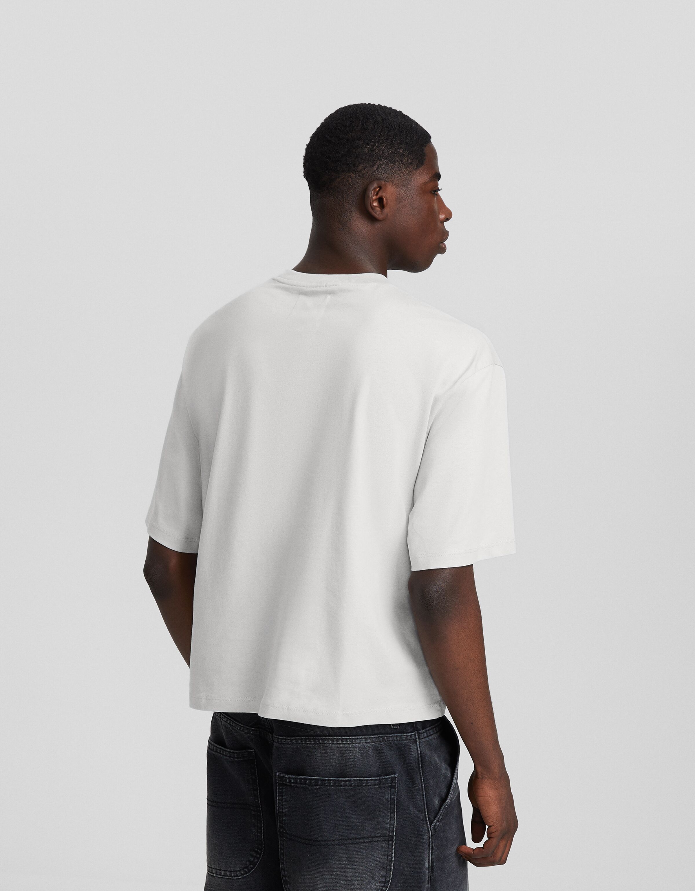 Camiseta manga corta cropped boxy fit