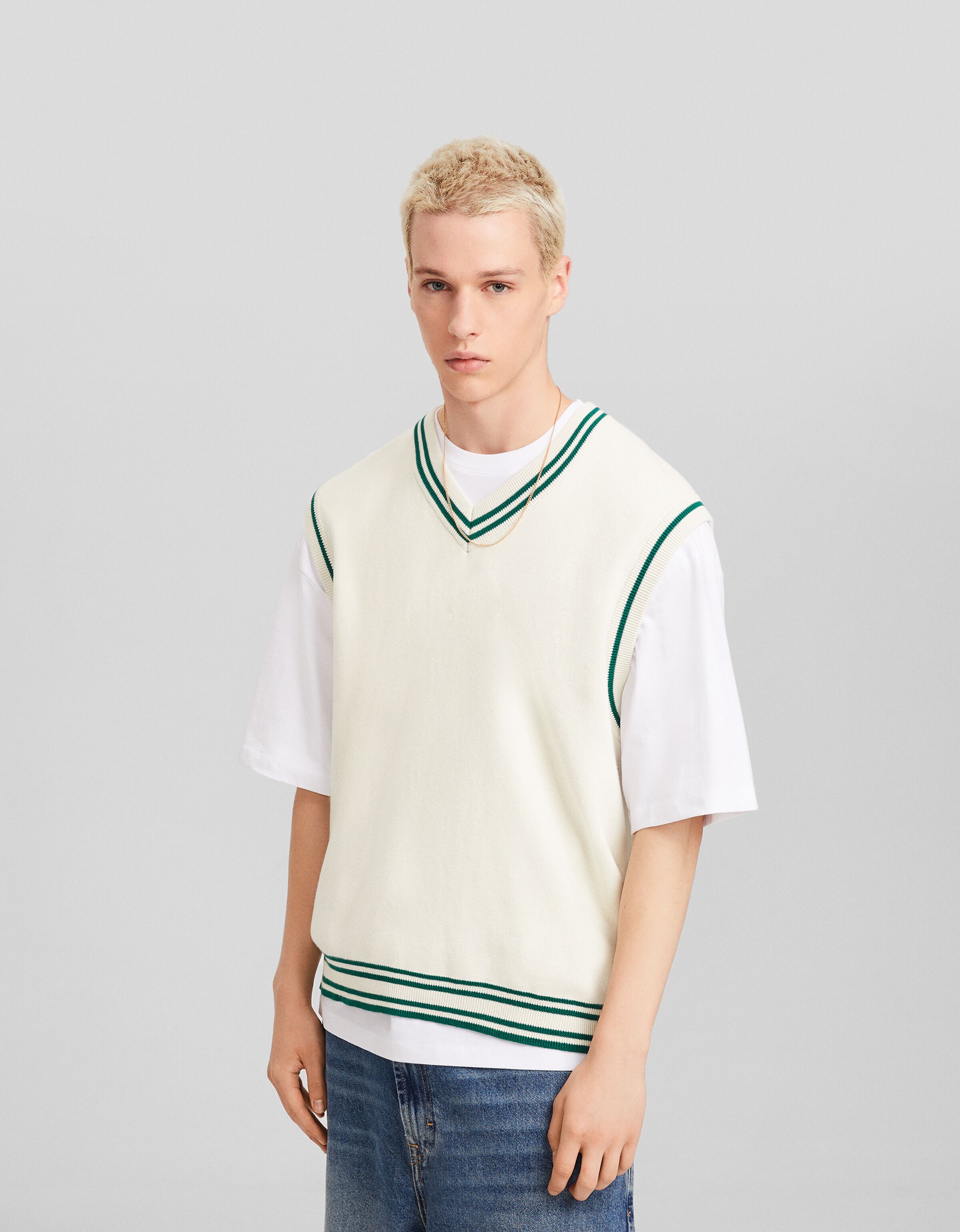 Chaleco punto contraste