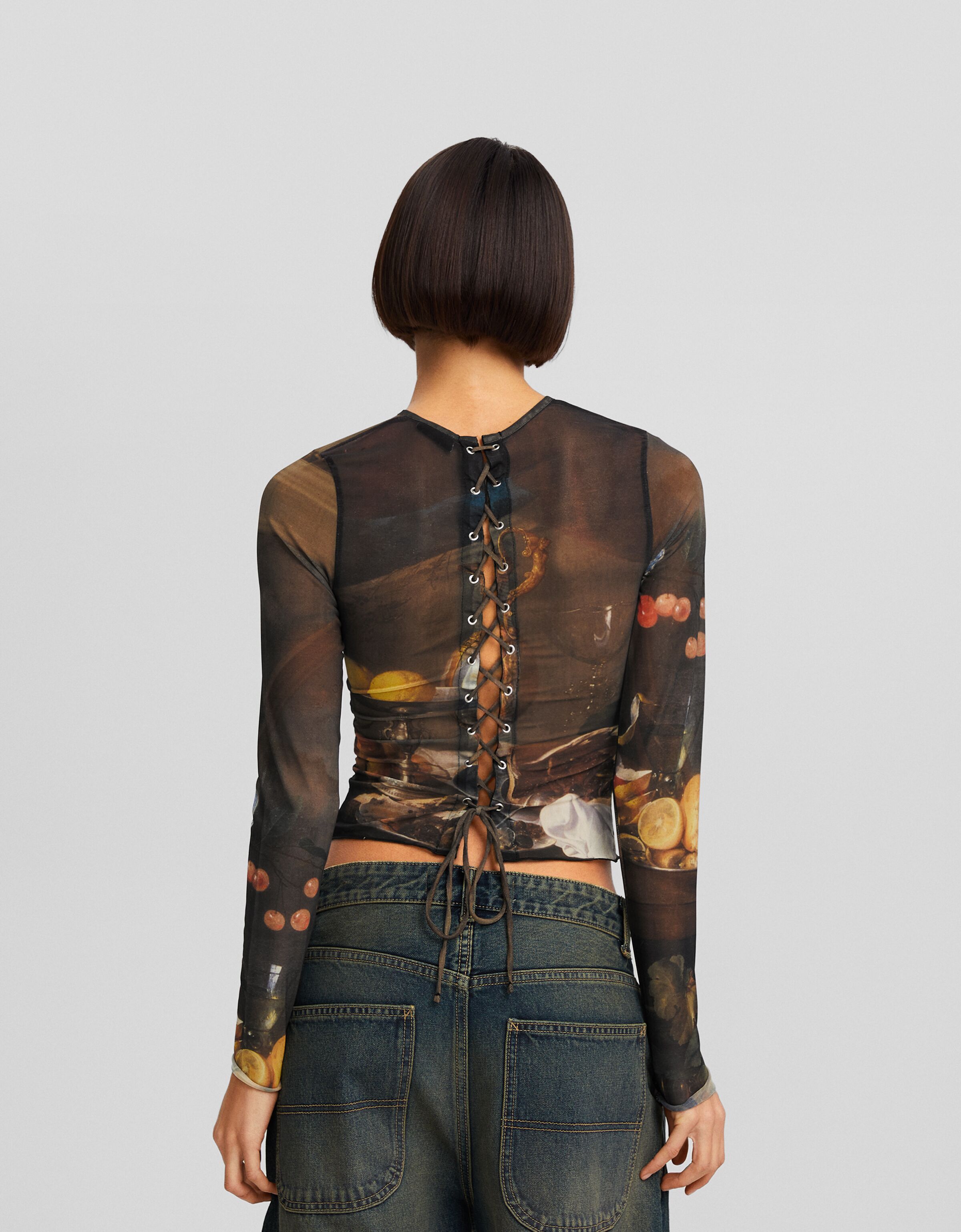 Camiseta Jan Davidszoon de Heem manga larga tul print