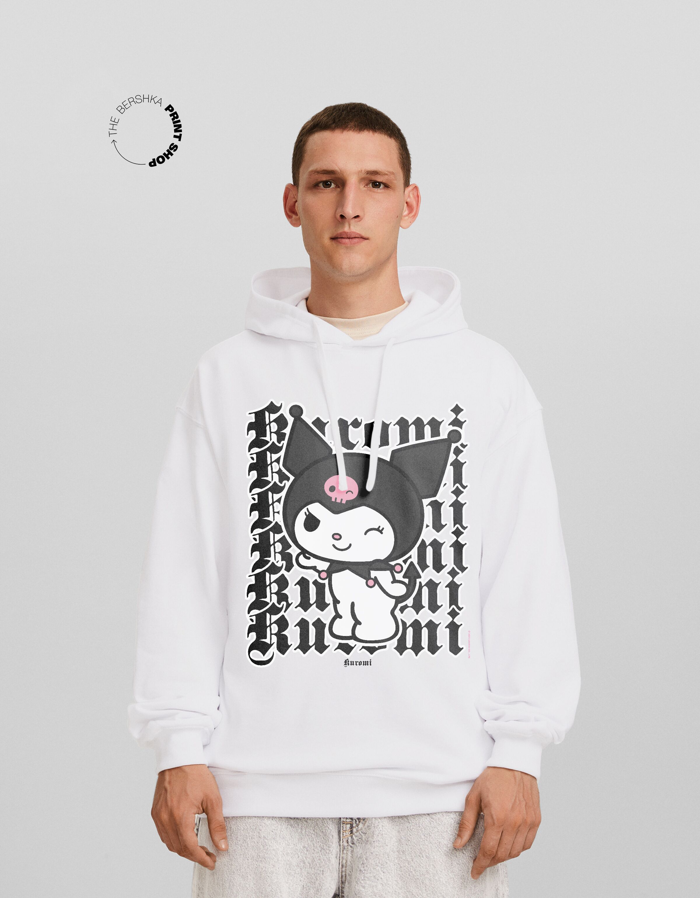 Sudadera Kuromi capucha oversize print
