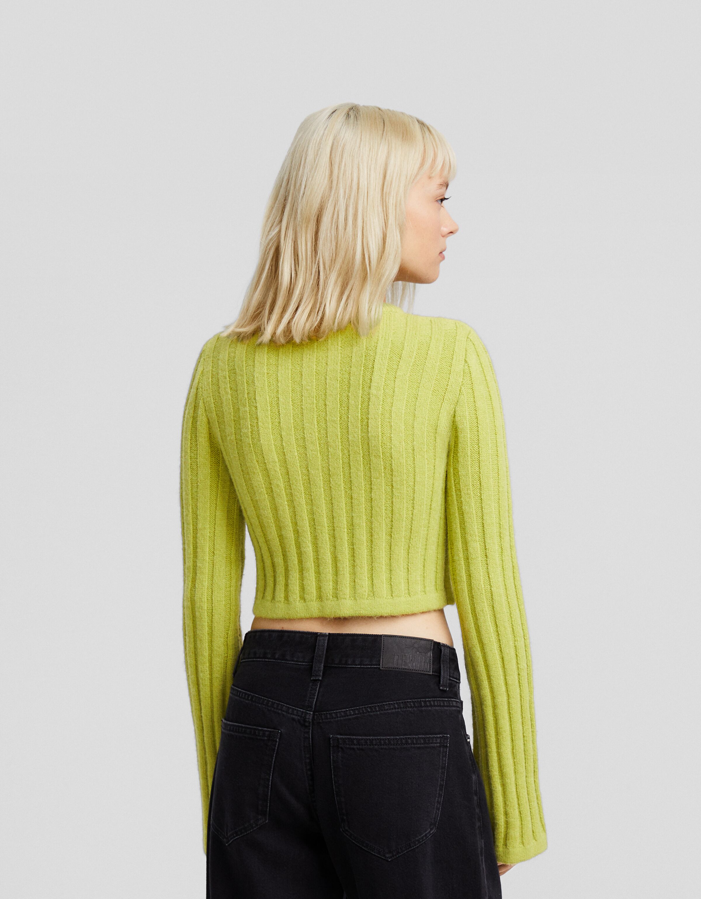 Jersey cropped rib