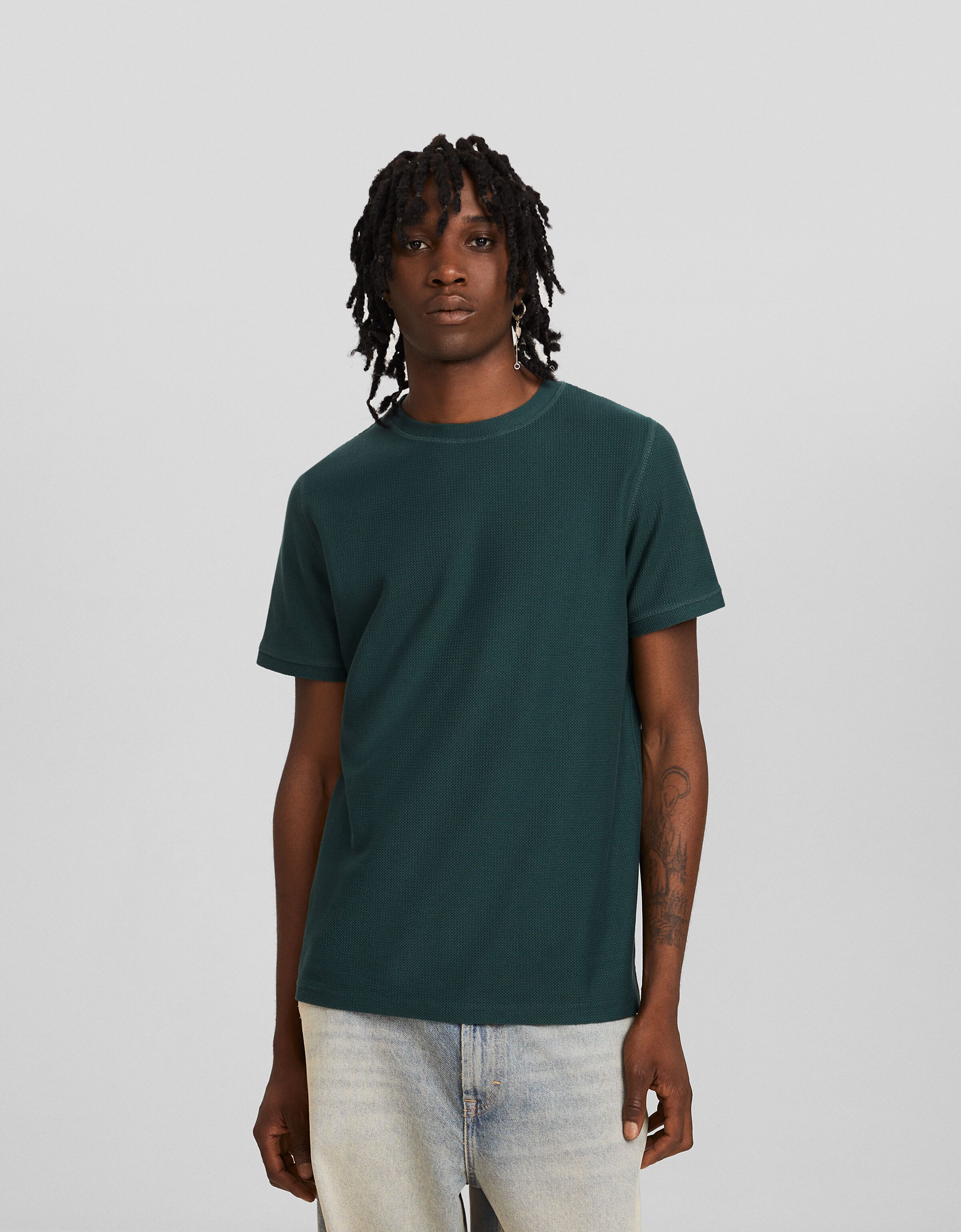 Camiseta manga corta textura