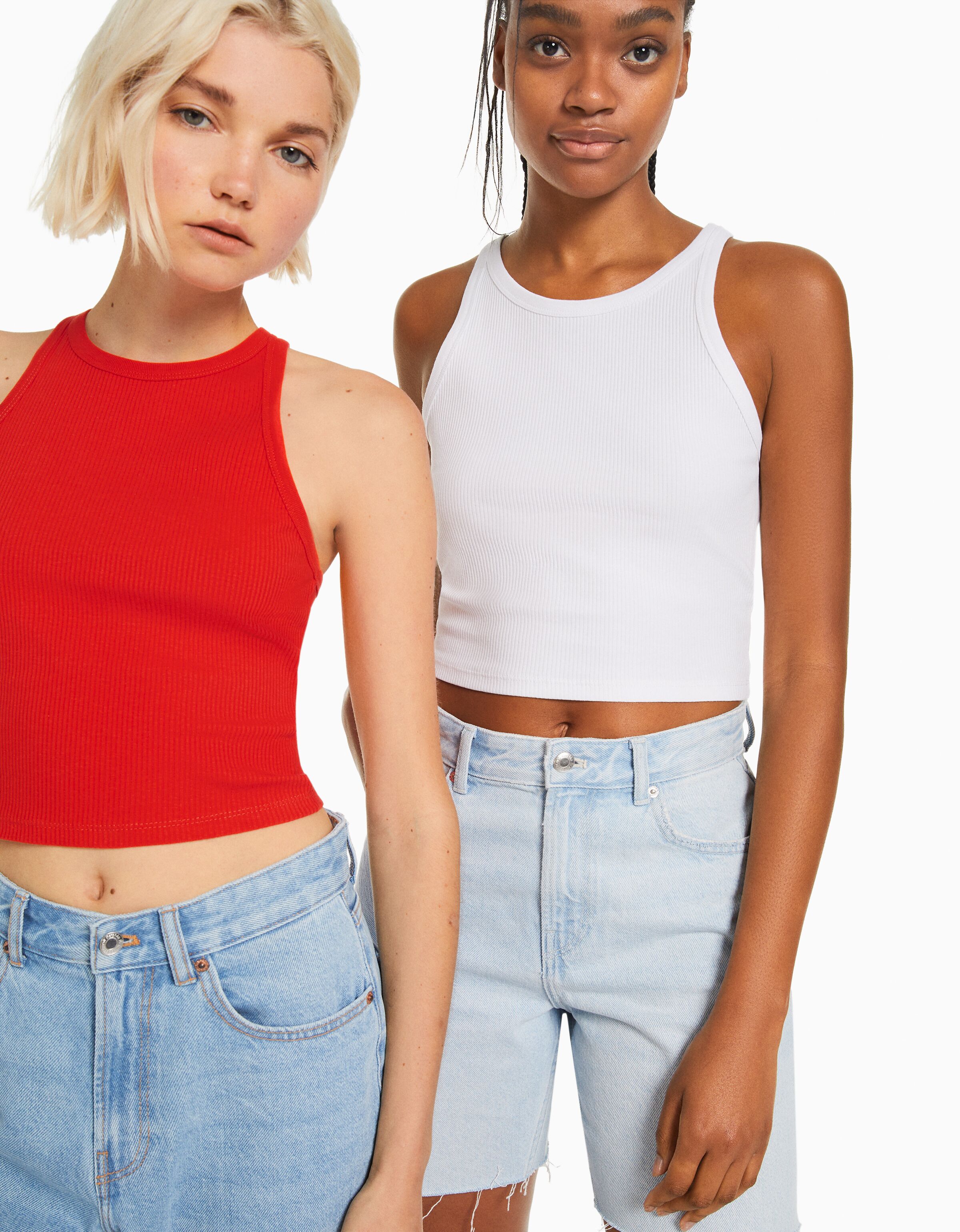 Pack 2 camisetas sin mangas rib