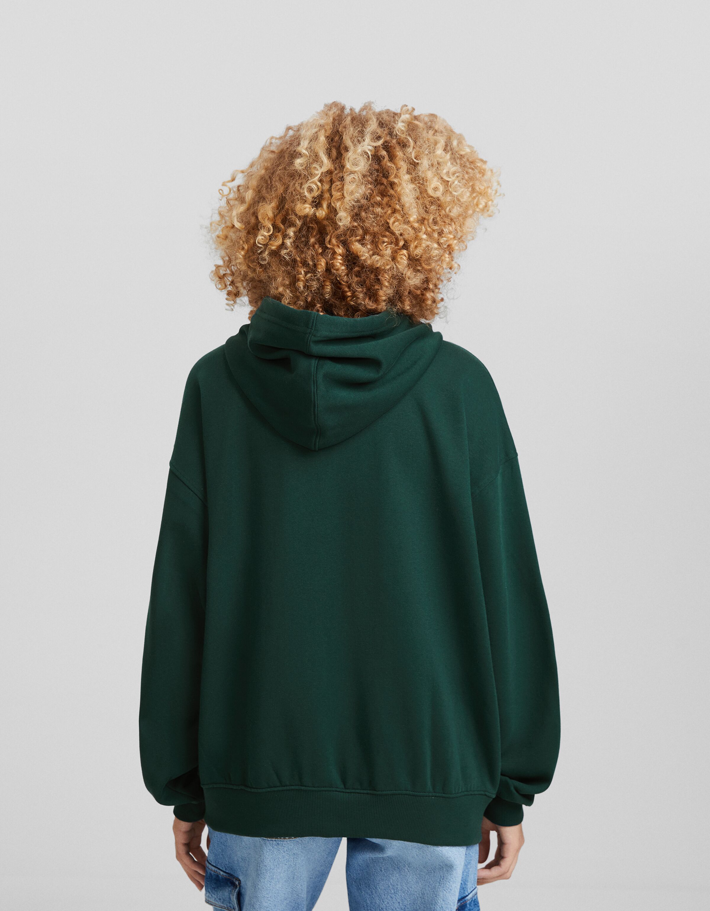 Sudadera cremallera capucha oversize