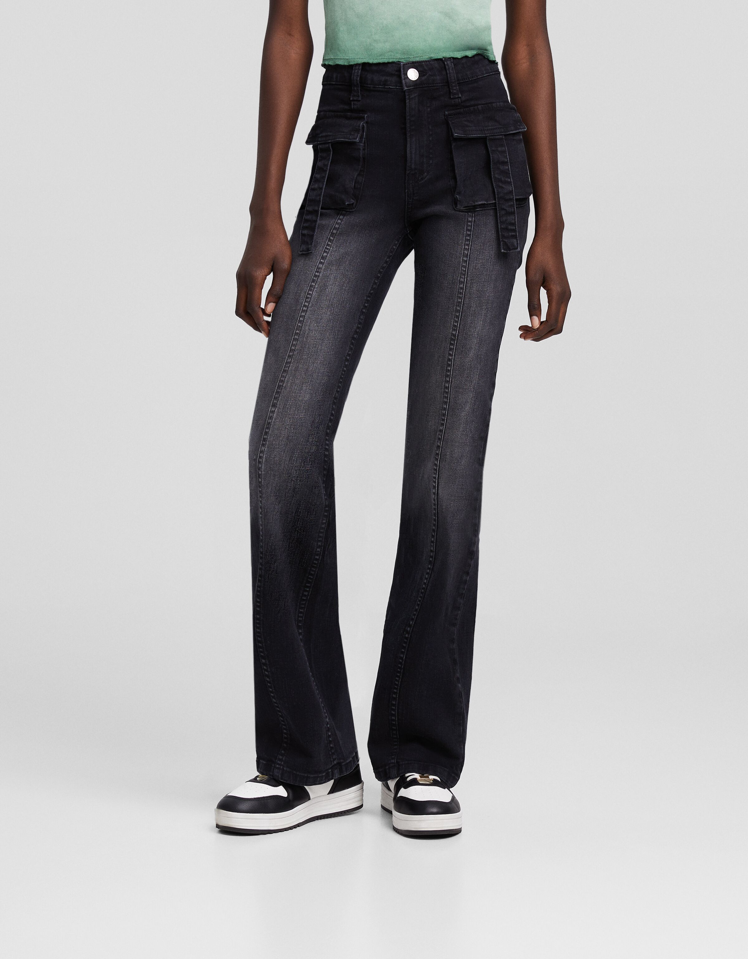 Jeans cargo flare