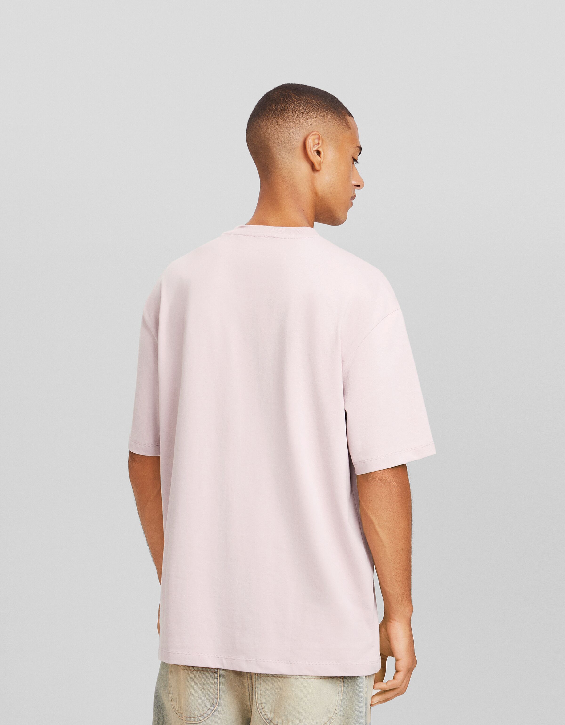 Camiseta manga corta boxy fit bordado