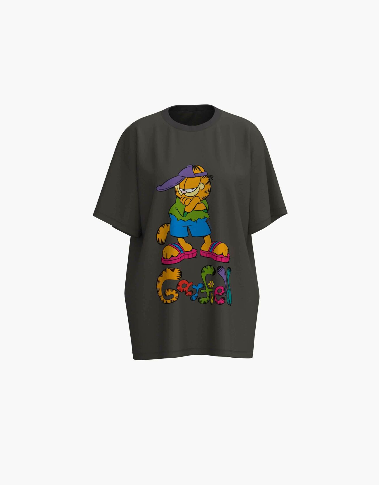 Camiseta Garfield manga corta oversize print