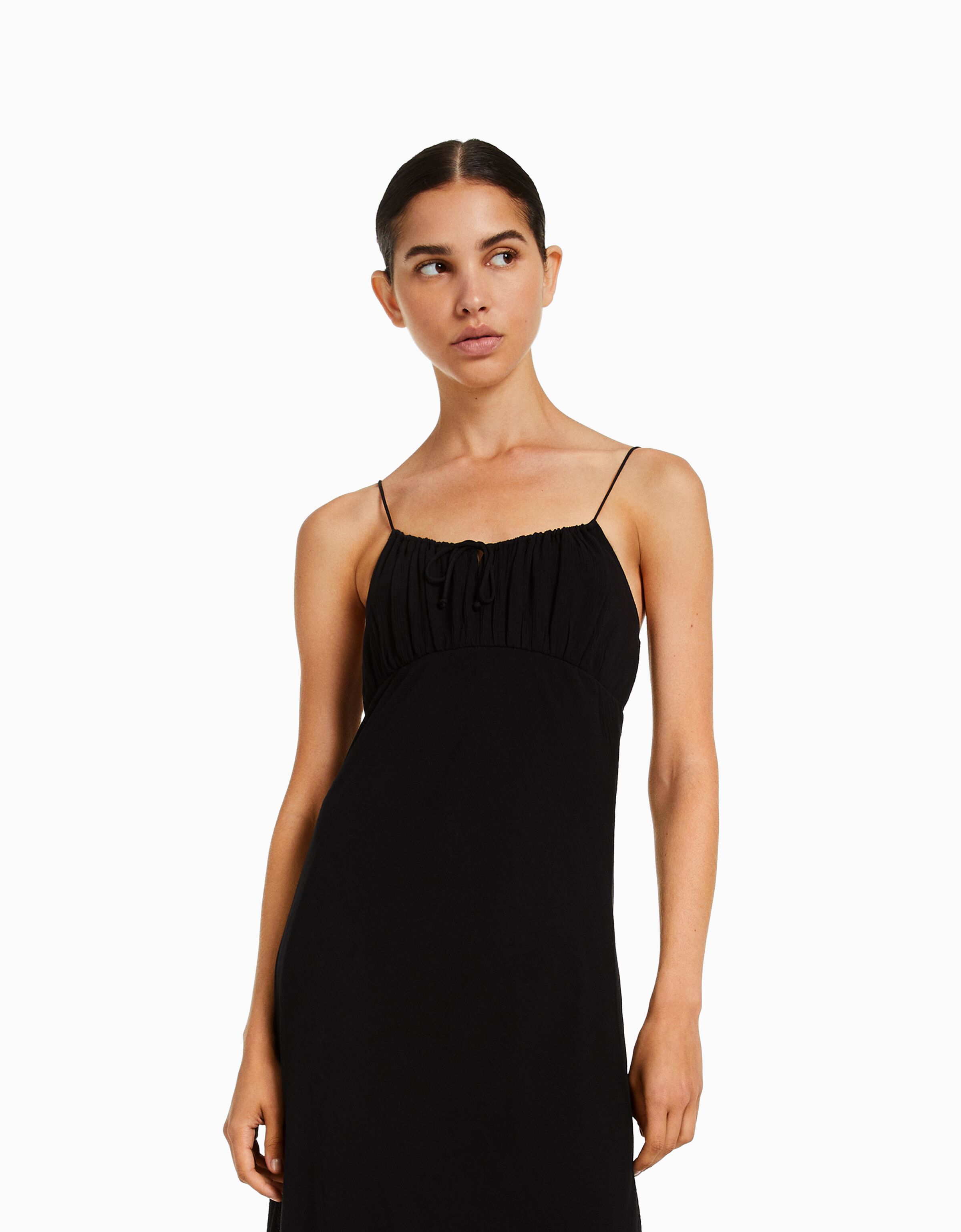 Vestido midi tirantes bambula