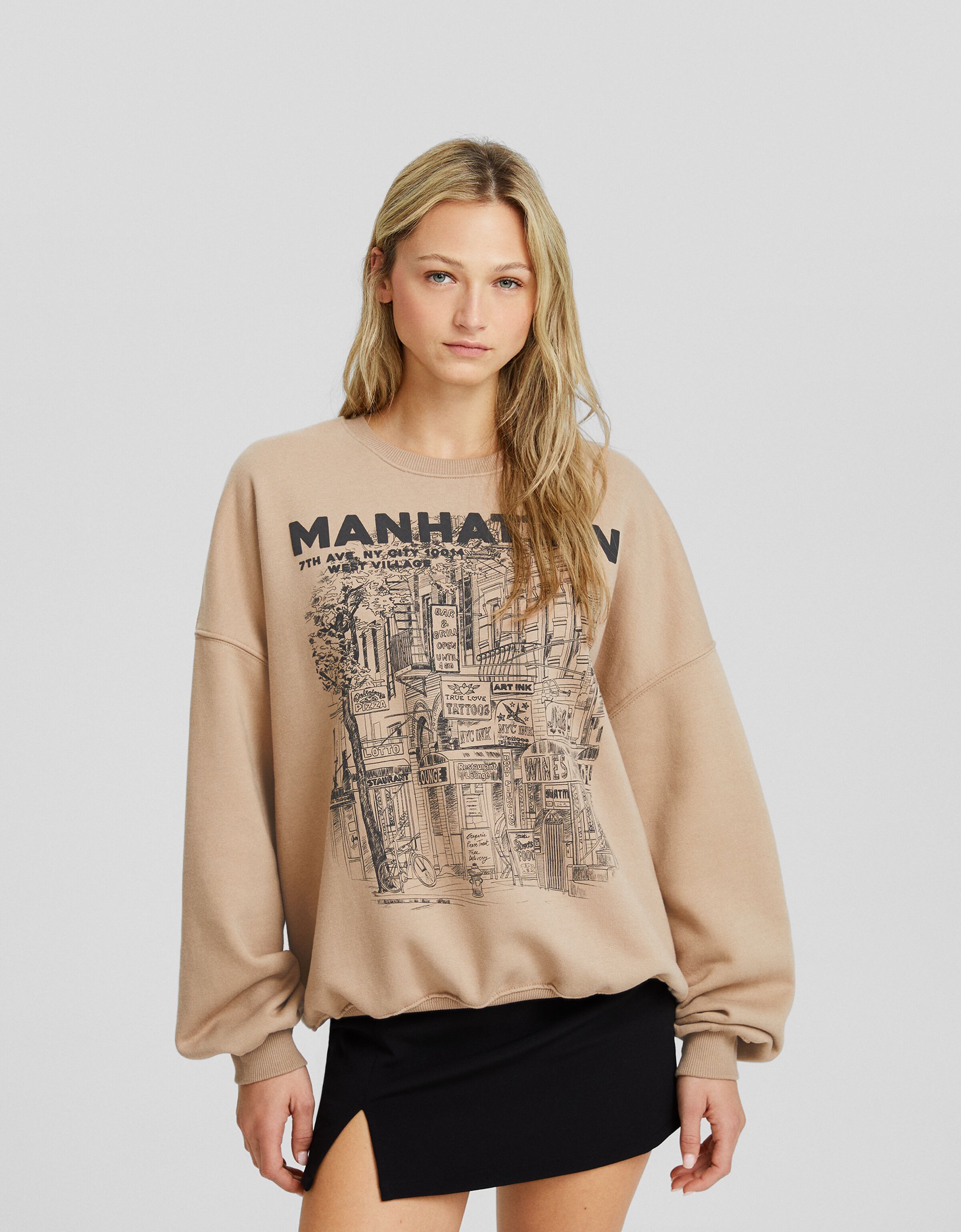 Sudadera oversize print