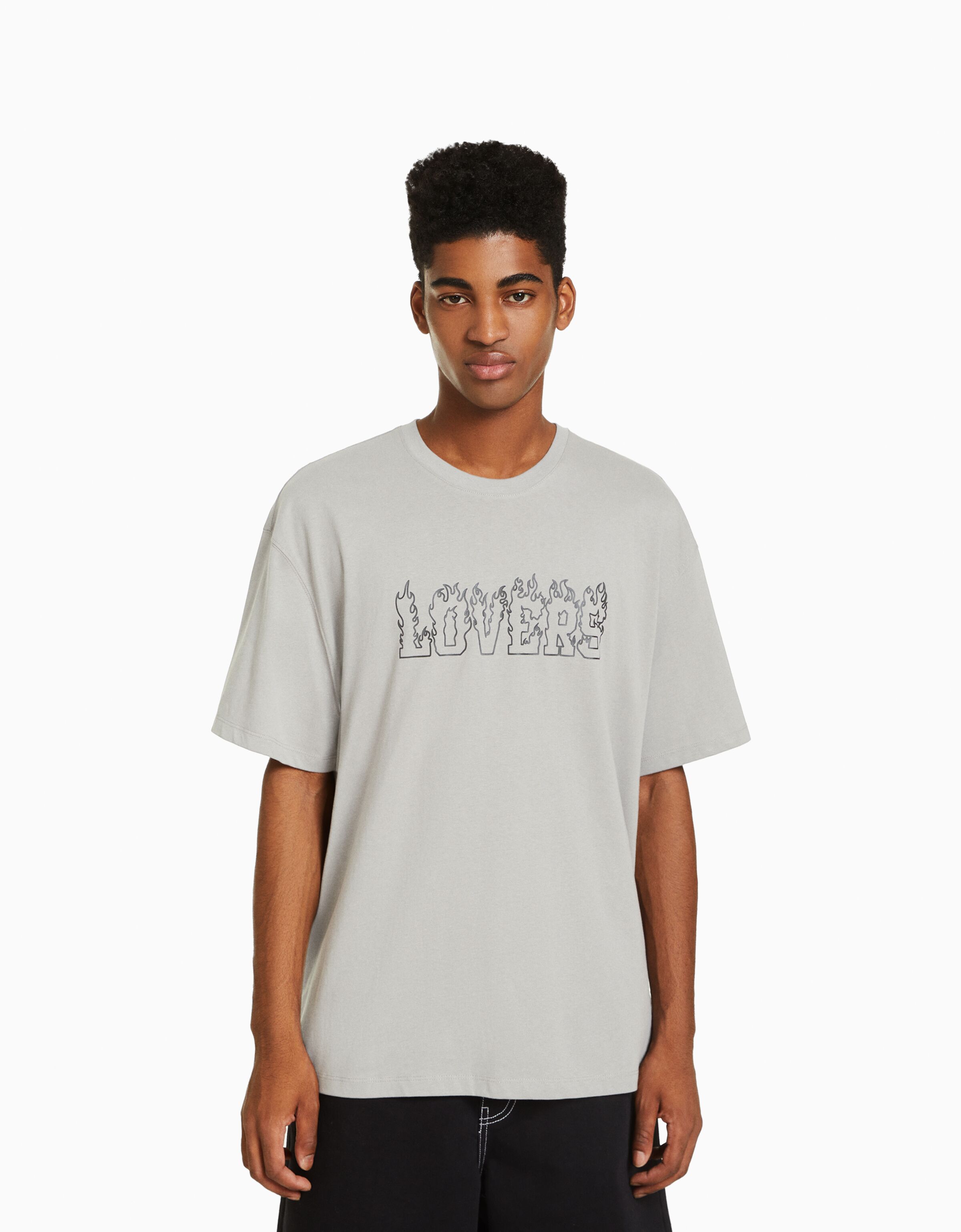 Camiseta manga corta boxy fit print