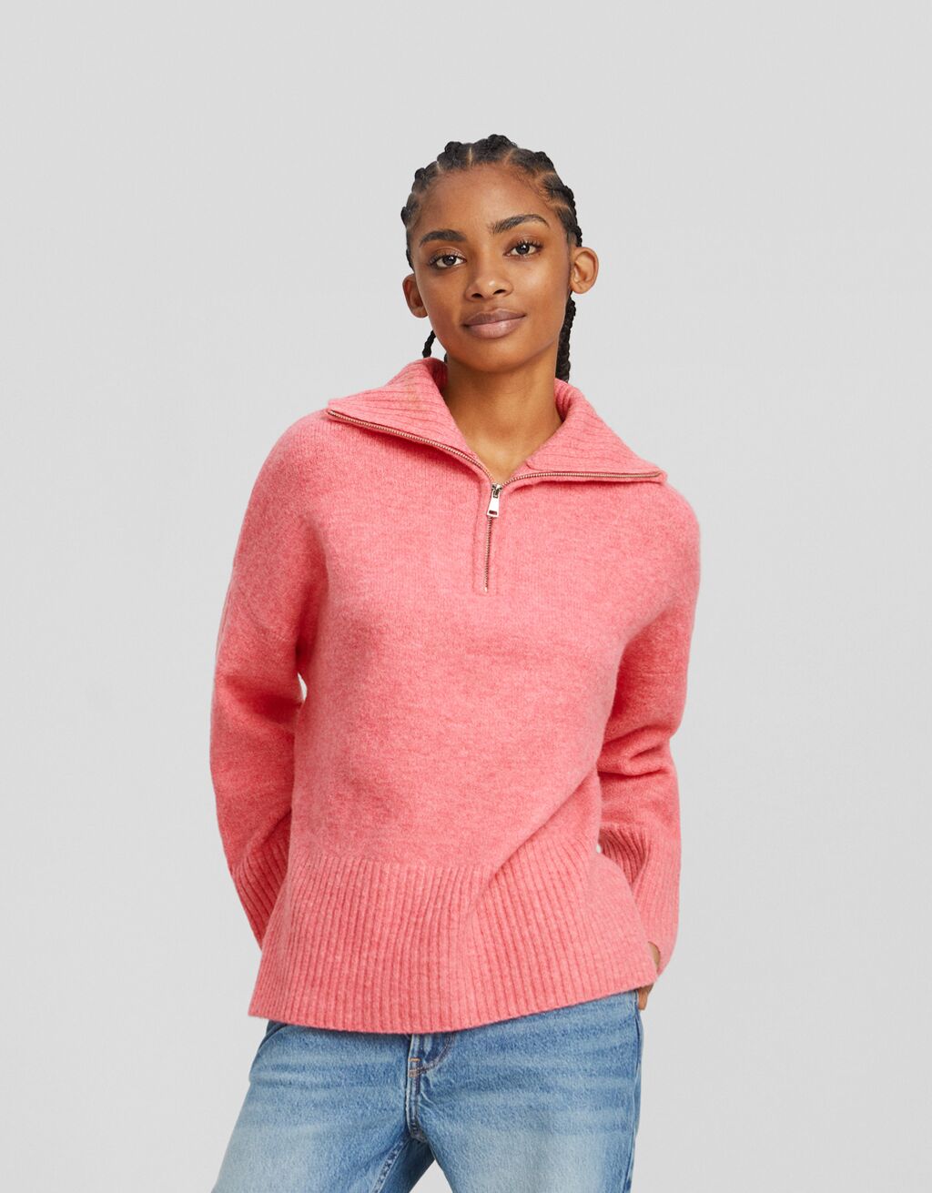 Jersey cuello subido cremallera