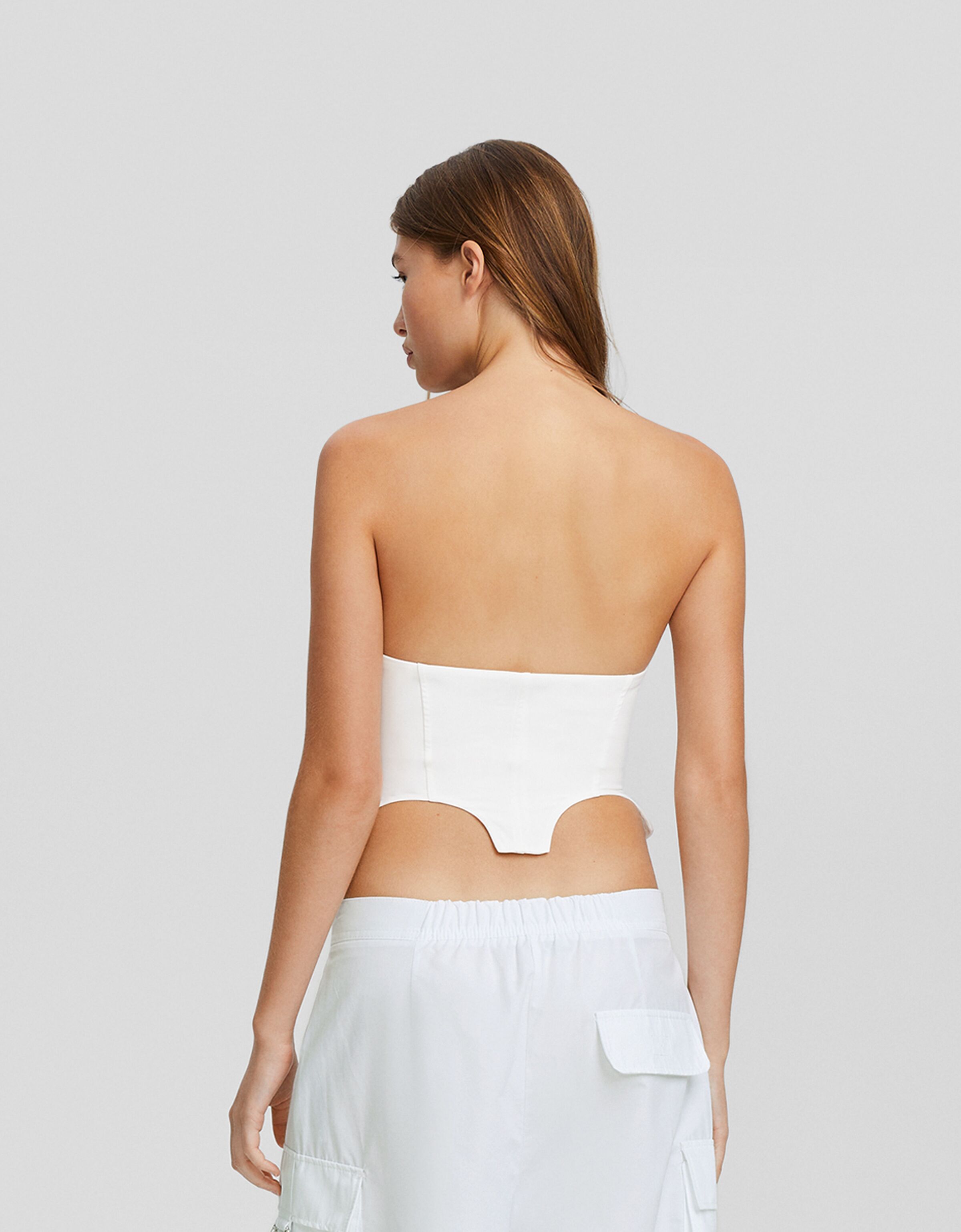 Top bandeau tailoring cremallera