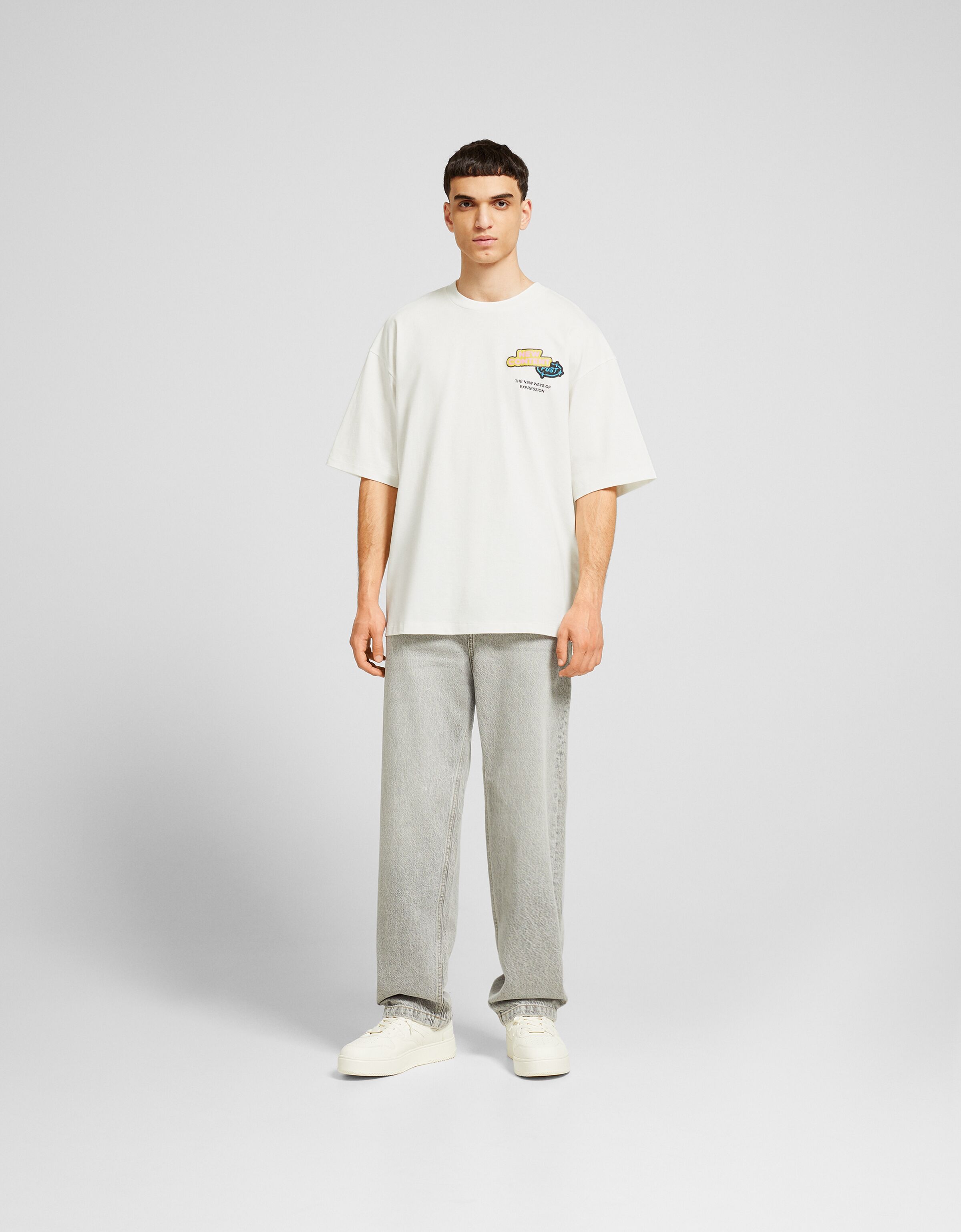 Camiseta manga corta extra loose fit print