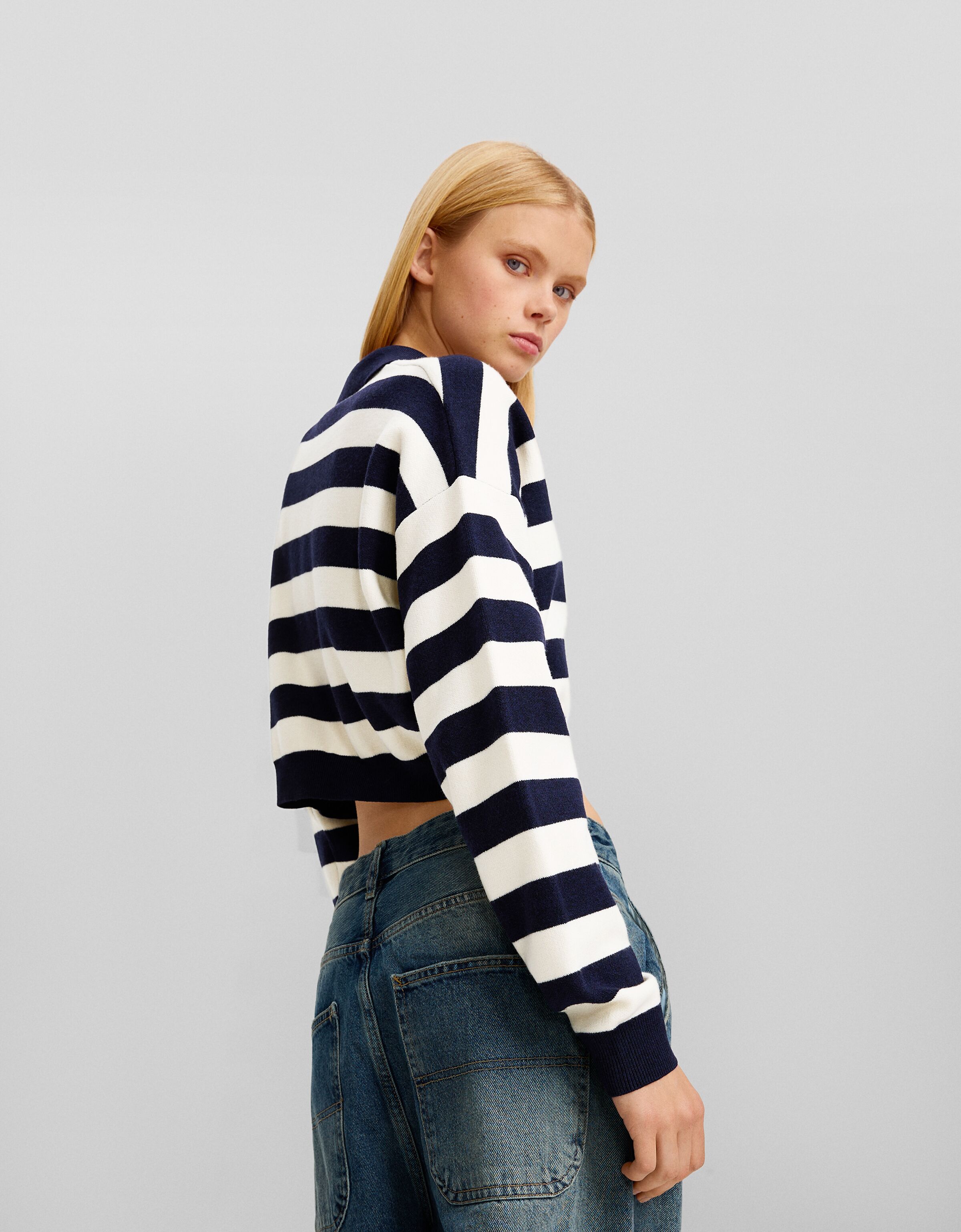 Jersey cuello polo rayas