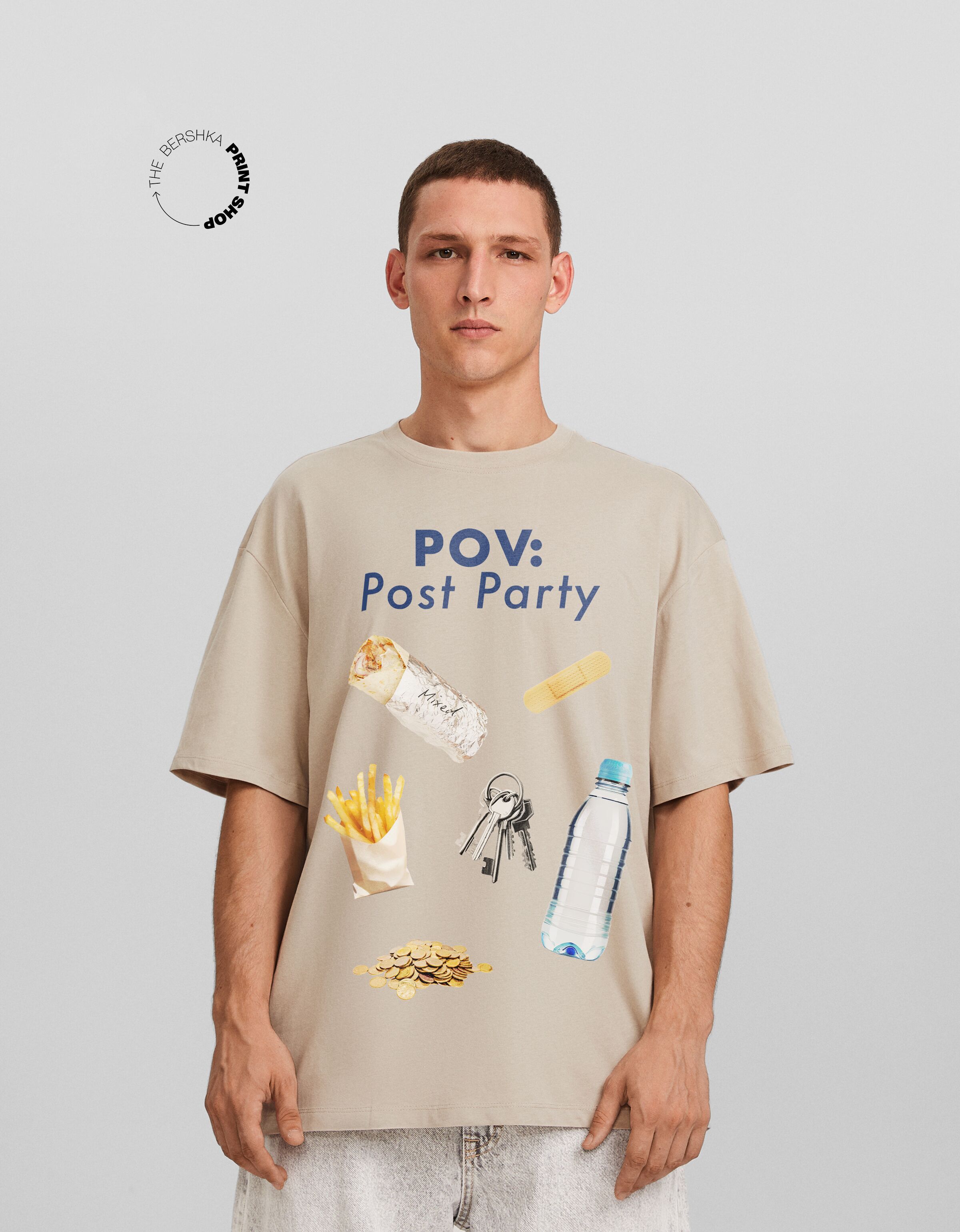 Camiseta Trending Now manga corta boxy fit print