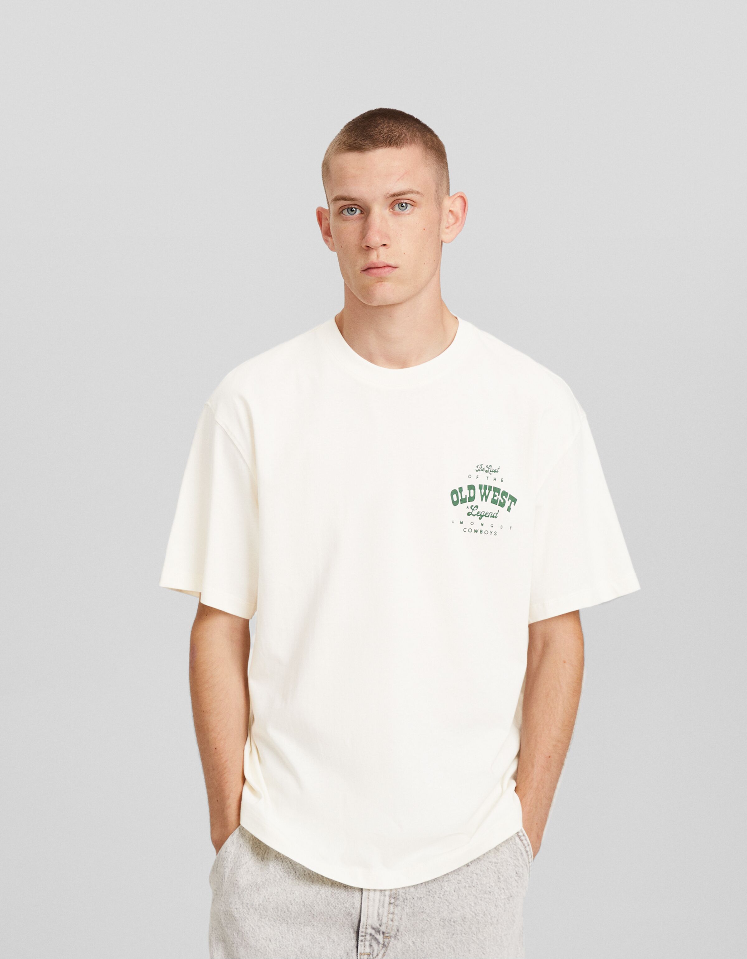 Camiseta manga corta boxy fit print