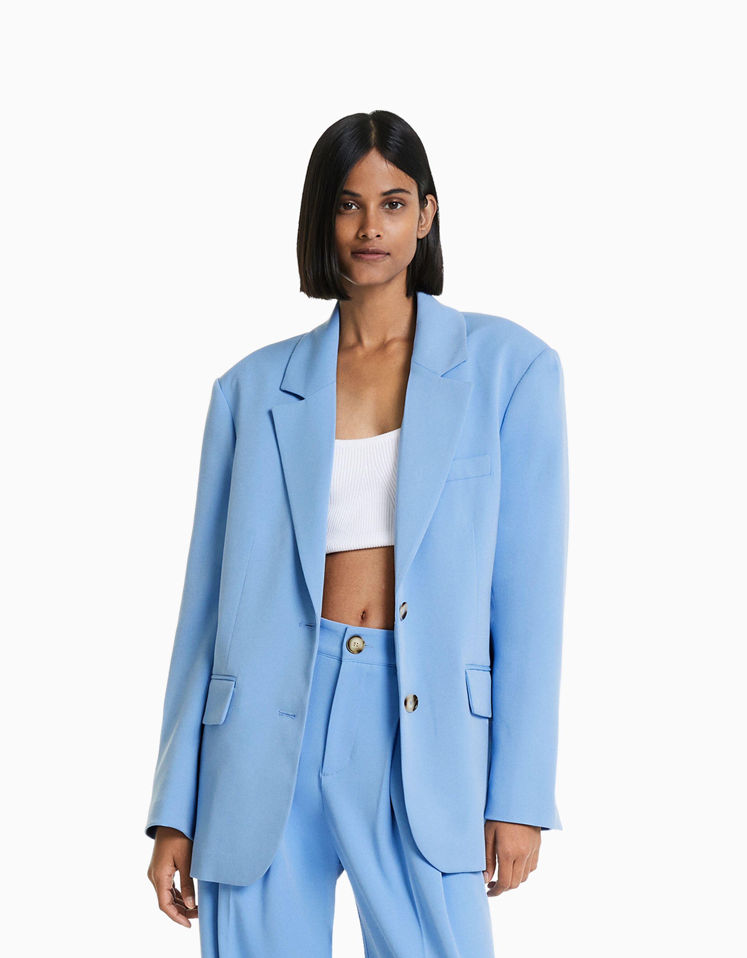 Blazer loose fit corte femenino