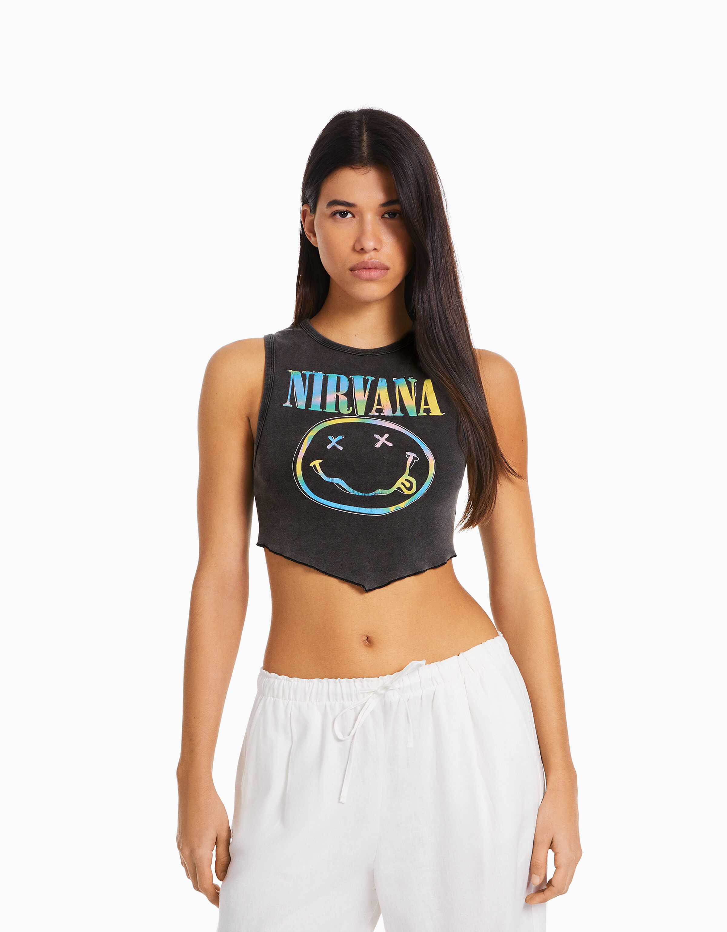 Camiseta Nirvana sin mangas print