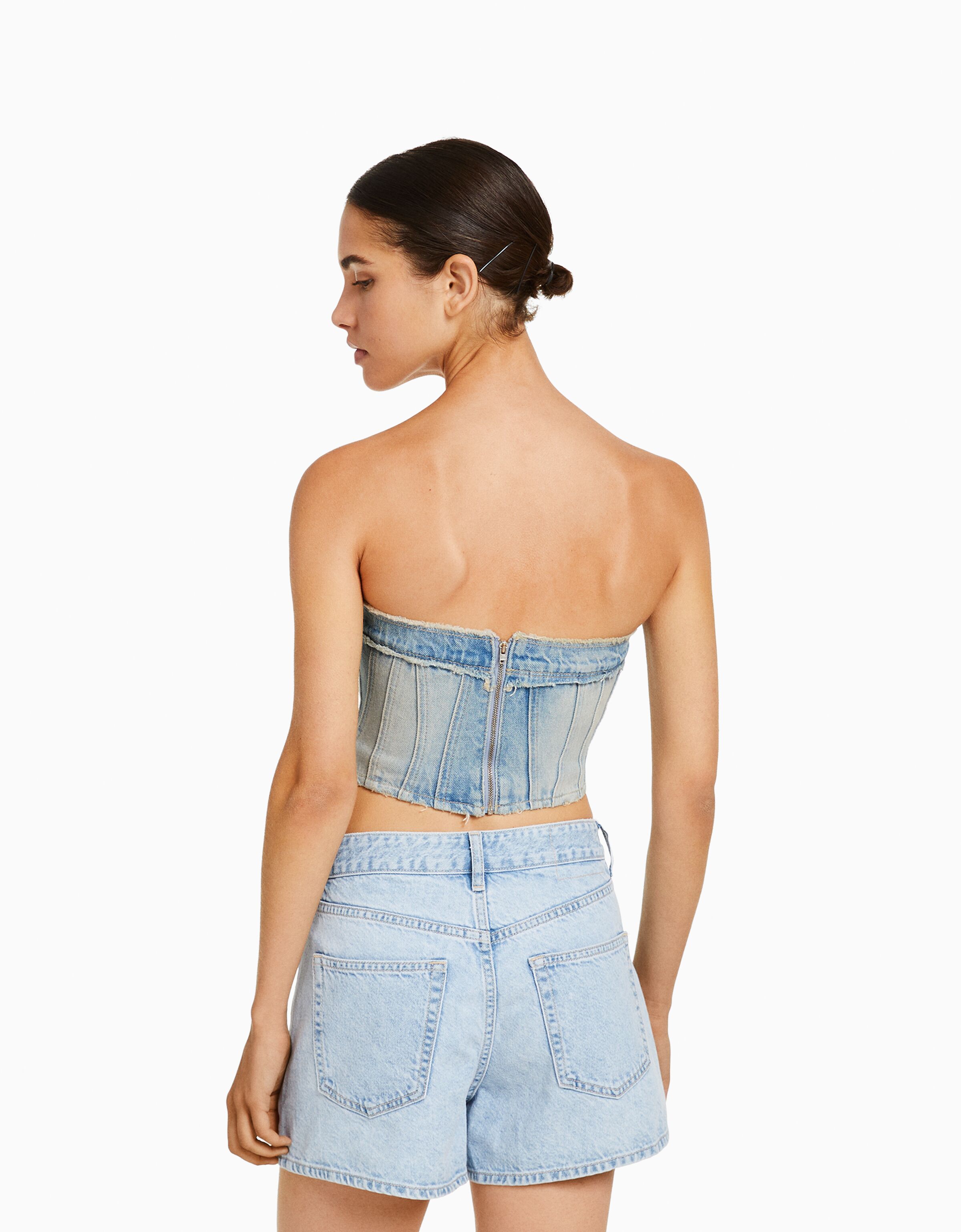 Top corsé denim