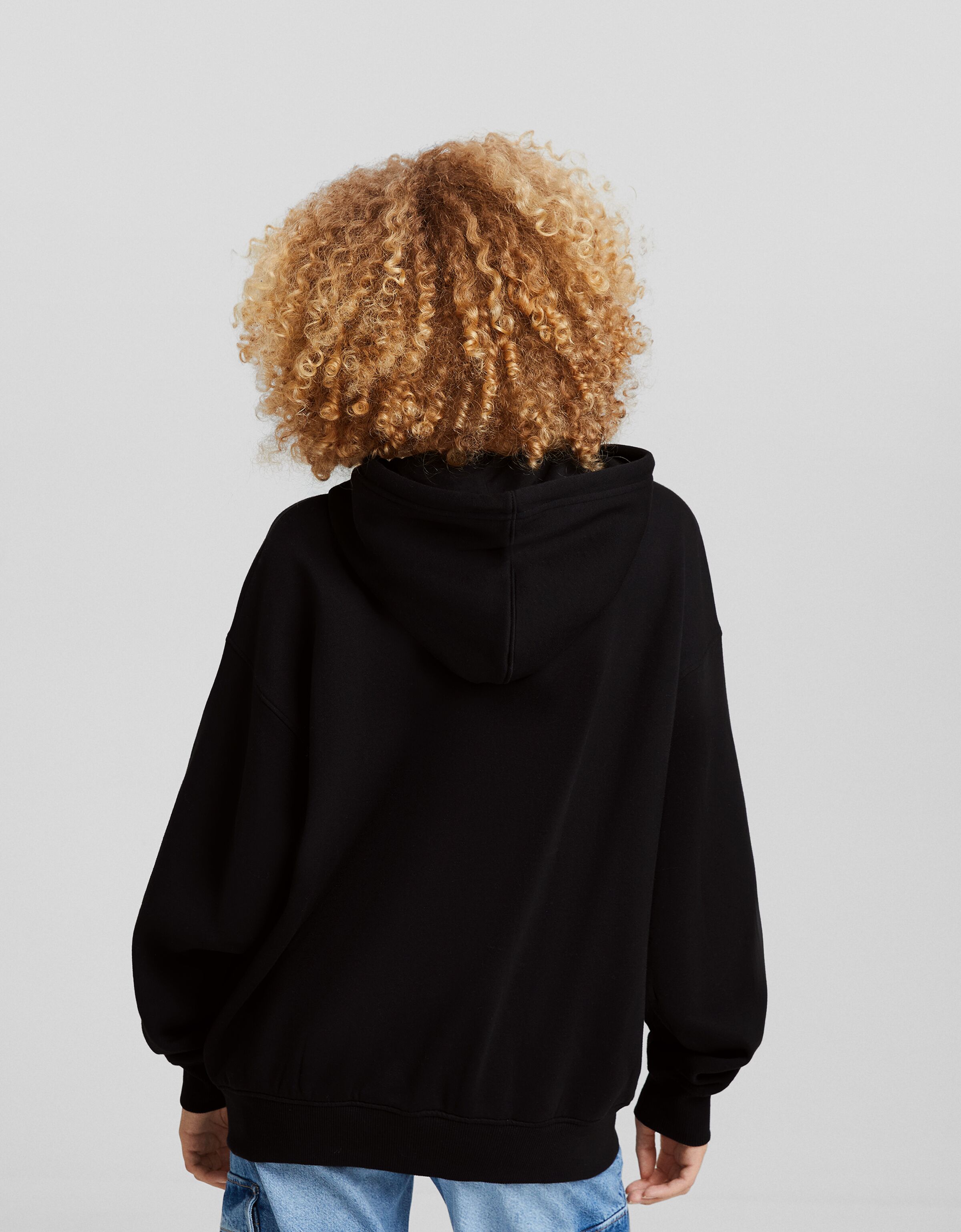 Sudadera cremallera capucha oversize
