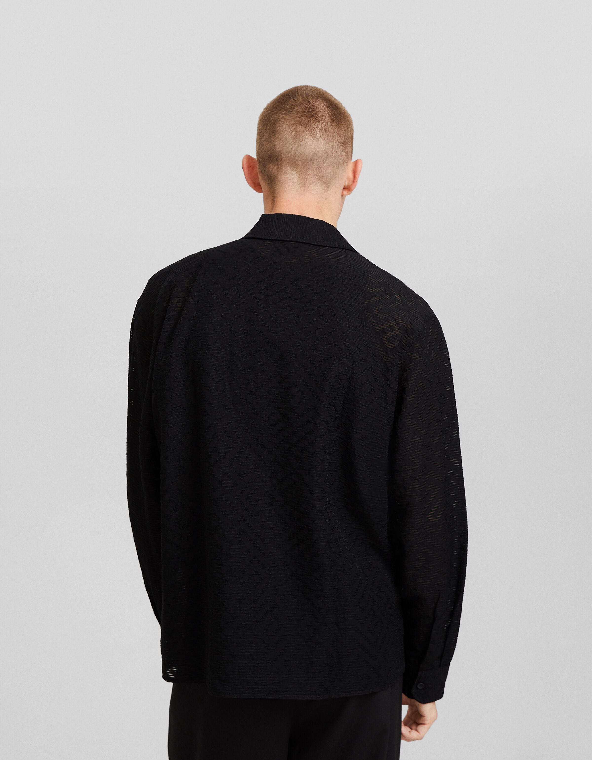 Camisa manga larga calados